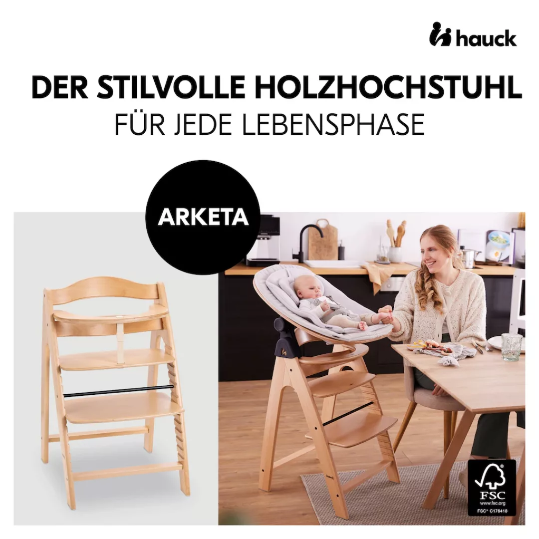 Hauck Hochstuhl »Arketa, Beech natur«, mitwachsend; FSC® - schützt Wald - w günstig online kaufen