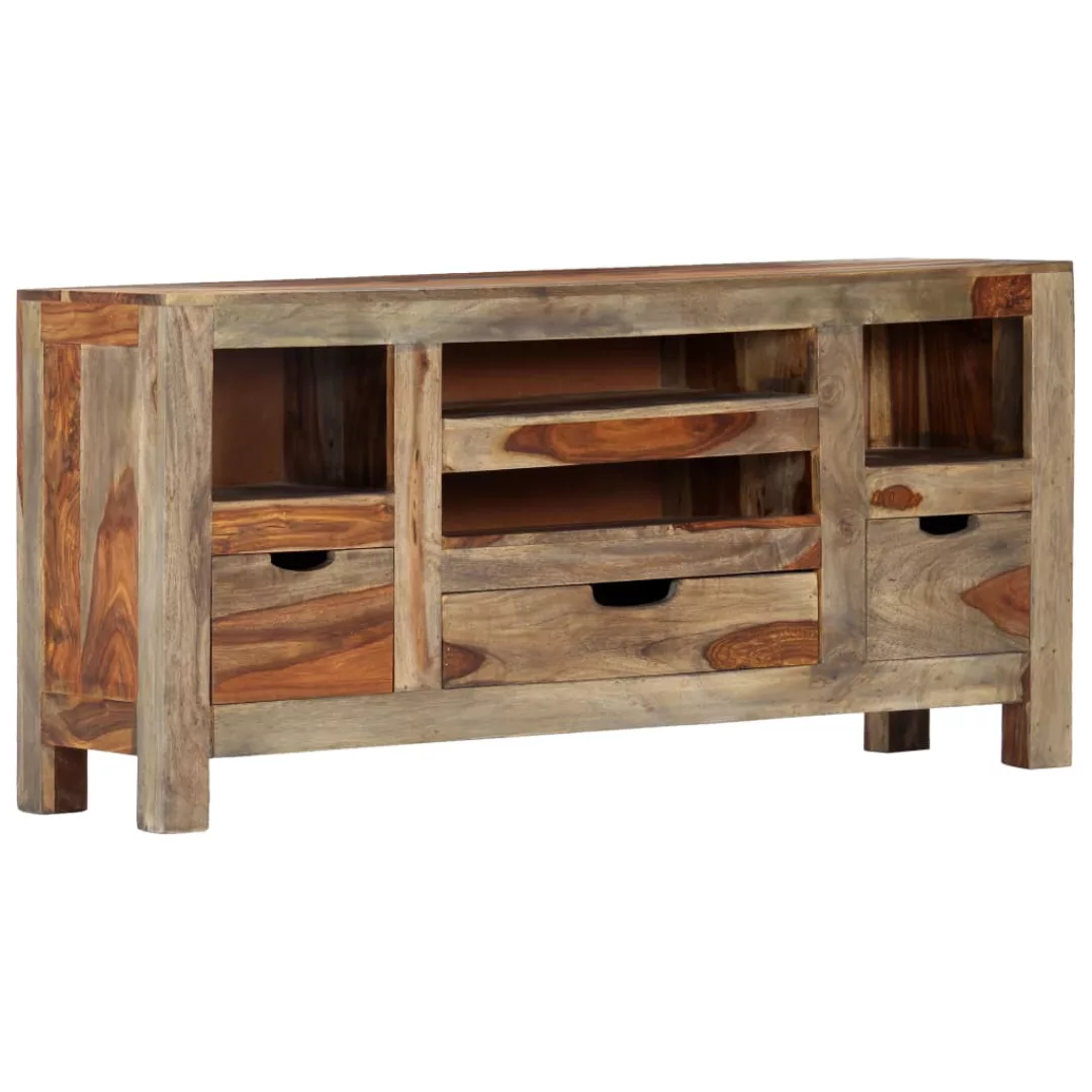 Sideboard Grau 100 X 30 X 50 Cm Massivholz günstig online kaufen