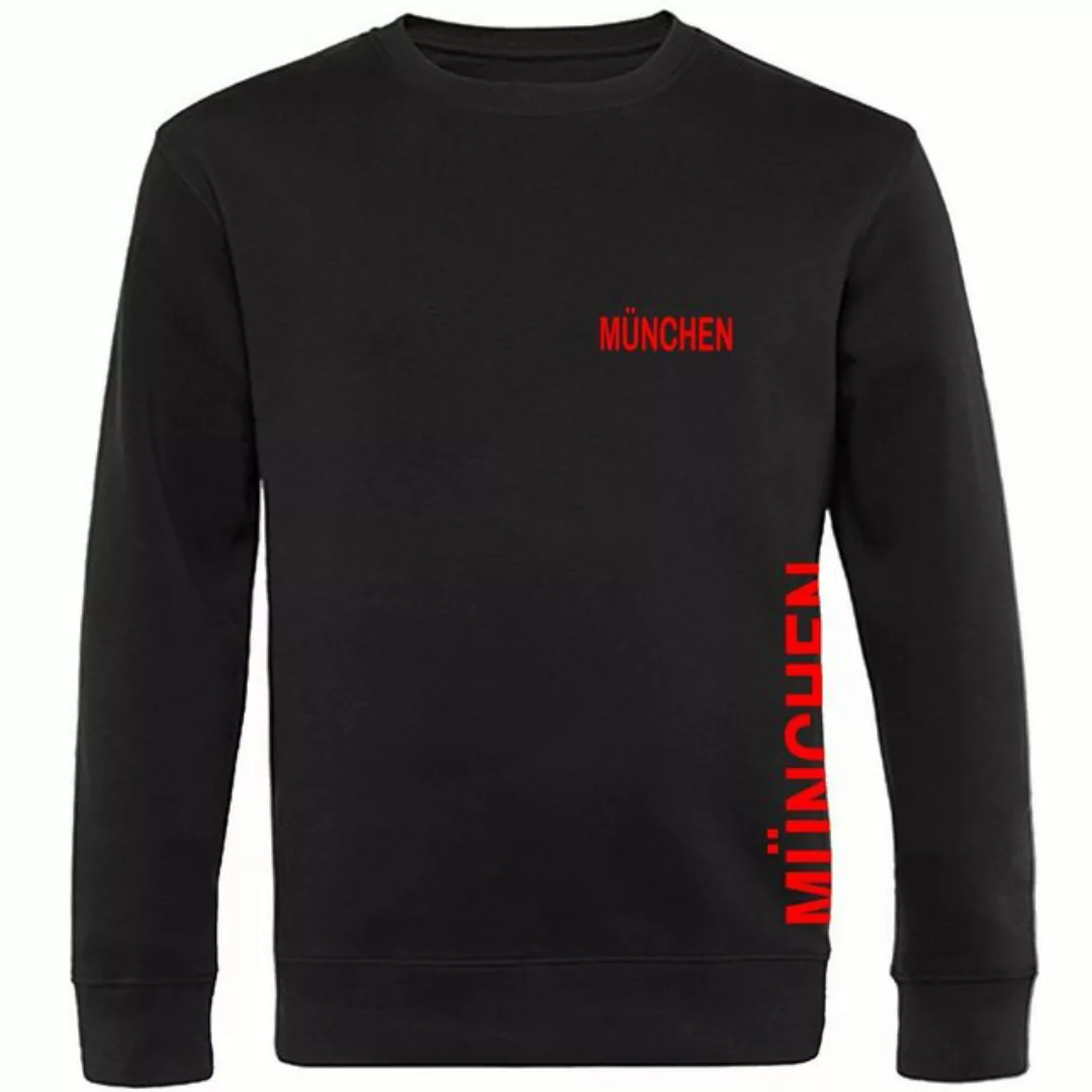 multifanshop Sweatshirt München rot - Brust & Seite - Pullover günstig online kaufen