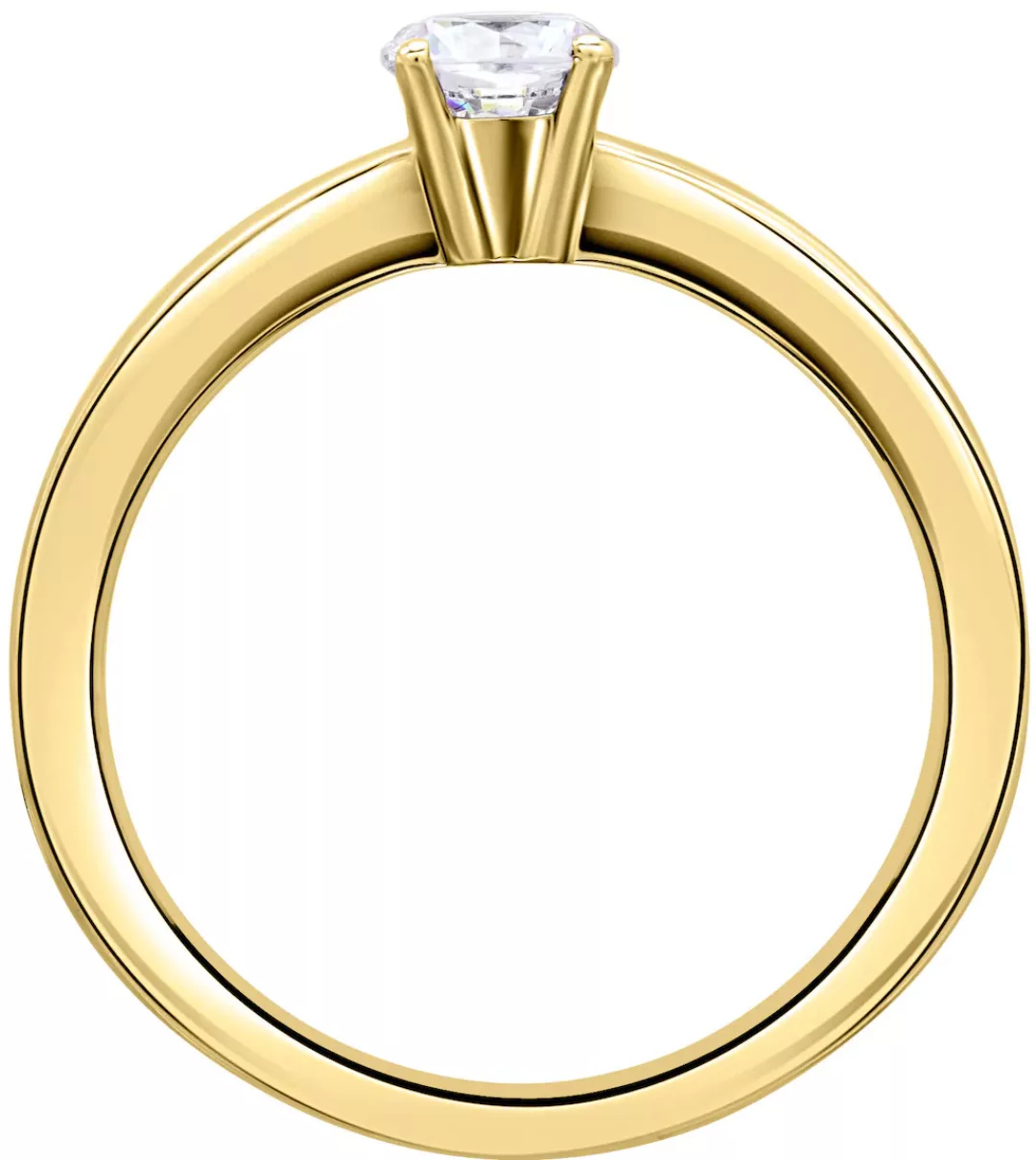 ONE ELEMENT Diamantring "0.1 ct Diamant Brillant Ring aus 750 Gelbgold", Da günstig online kaufen