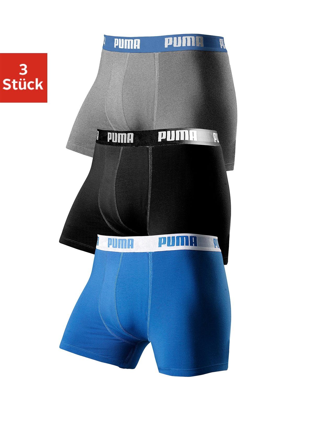 PUMA Boxer, (Packung, 3 St.), mit Marken-Logo im Bund günstig online kaufen