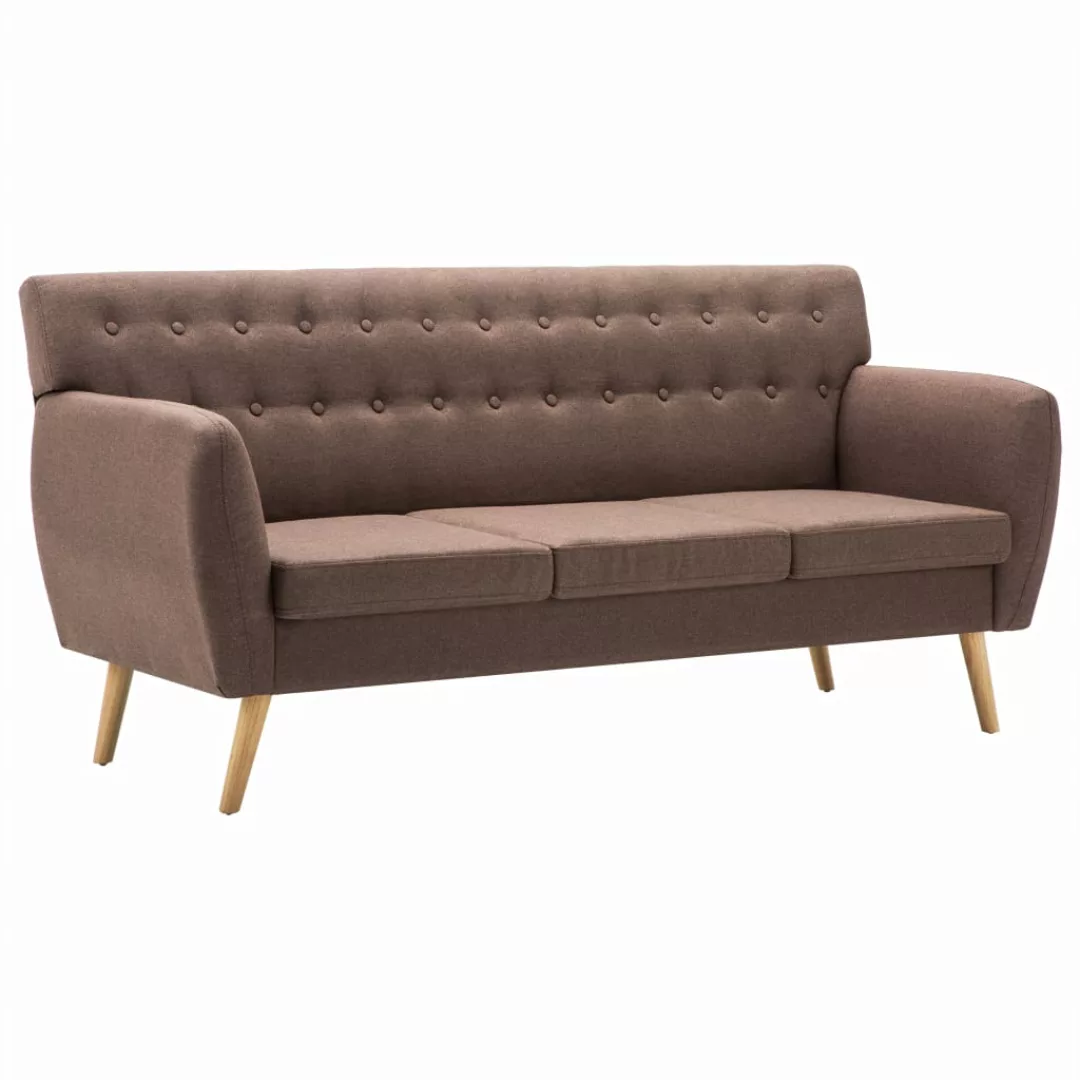 3-sitzer-sofa Stoffbezug 172x70x82 Cm Braun günstig online kaufen