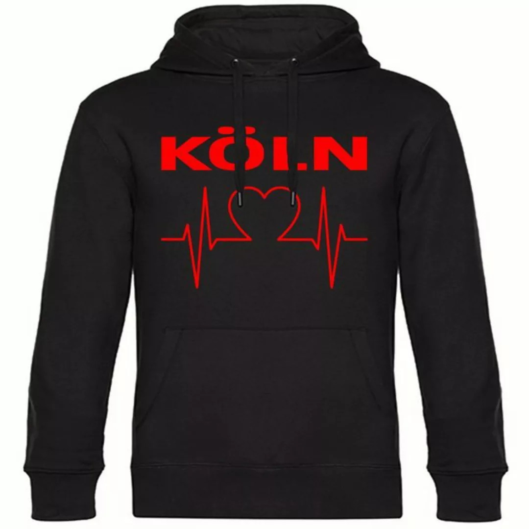 multifanshop Kapuzensweatshirt Köln - Herzschlag - Pullover günstig online kaufen