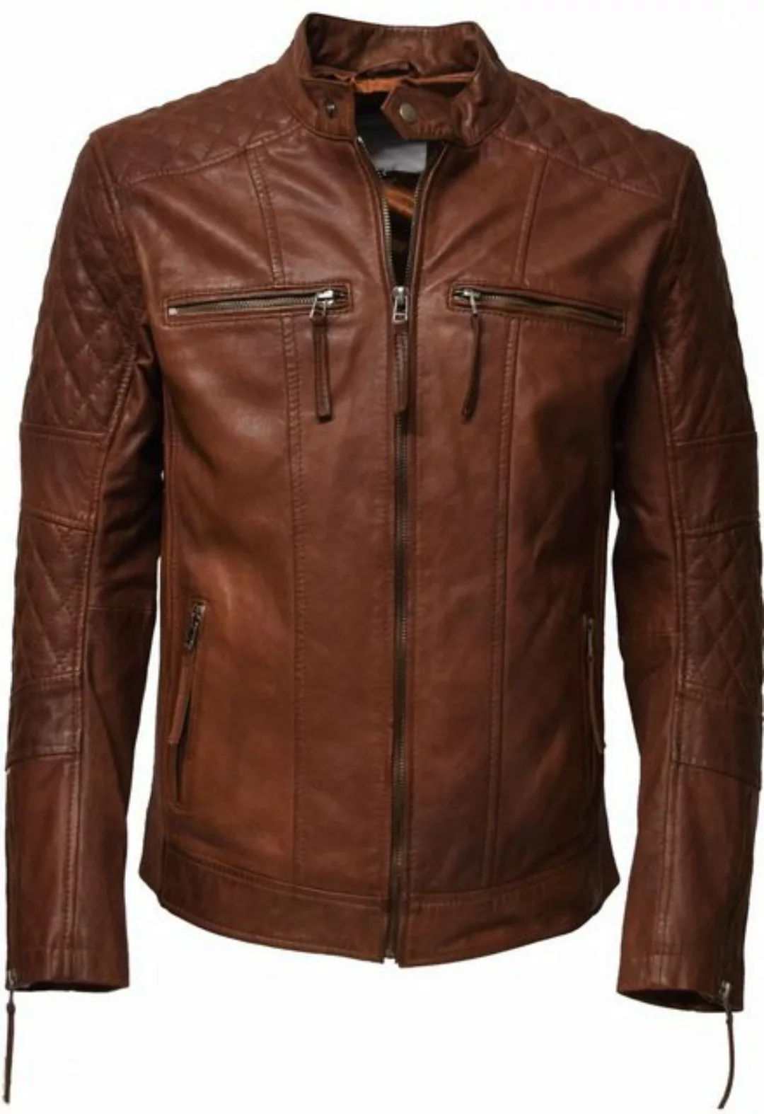 Zimmert Leather Lederjacke Alex weiches gewaschenes Leder, Grün günstig online kaufen