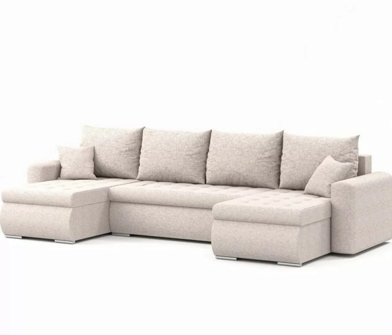 DB-Möbel Ecksofa "LIME" Eckcouch U-Form, Sofa, Couch, mit Schlaffunktion, B günstig online kaufen