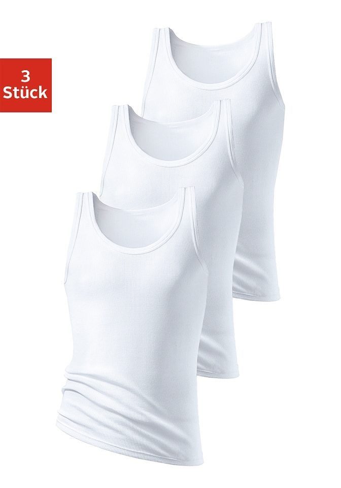 H.I.S Unterhemd "Doppelripp Tanktop", (3 St.), ohne Seitennähte günstig online kaufen