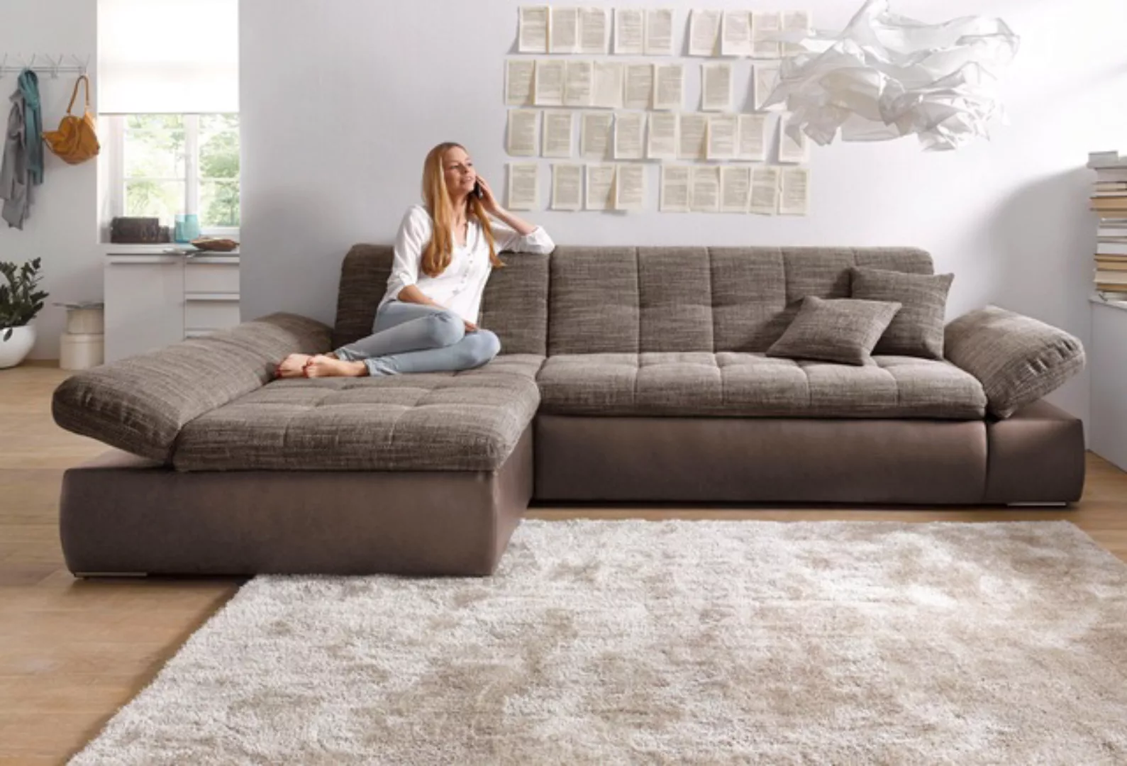 DOMO collection Ecksofa "Moric B/T/H 300/172/80 cm, auch in Cord, L-Form", günstig online kaufen