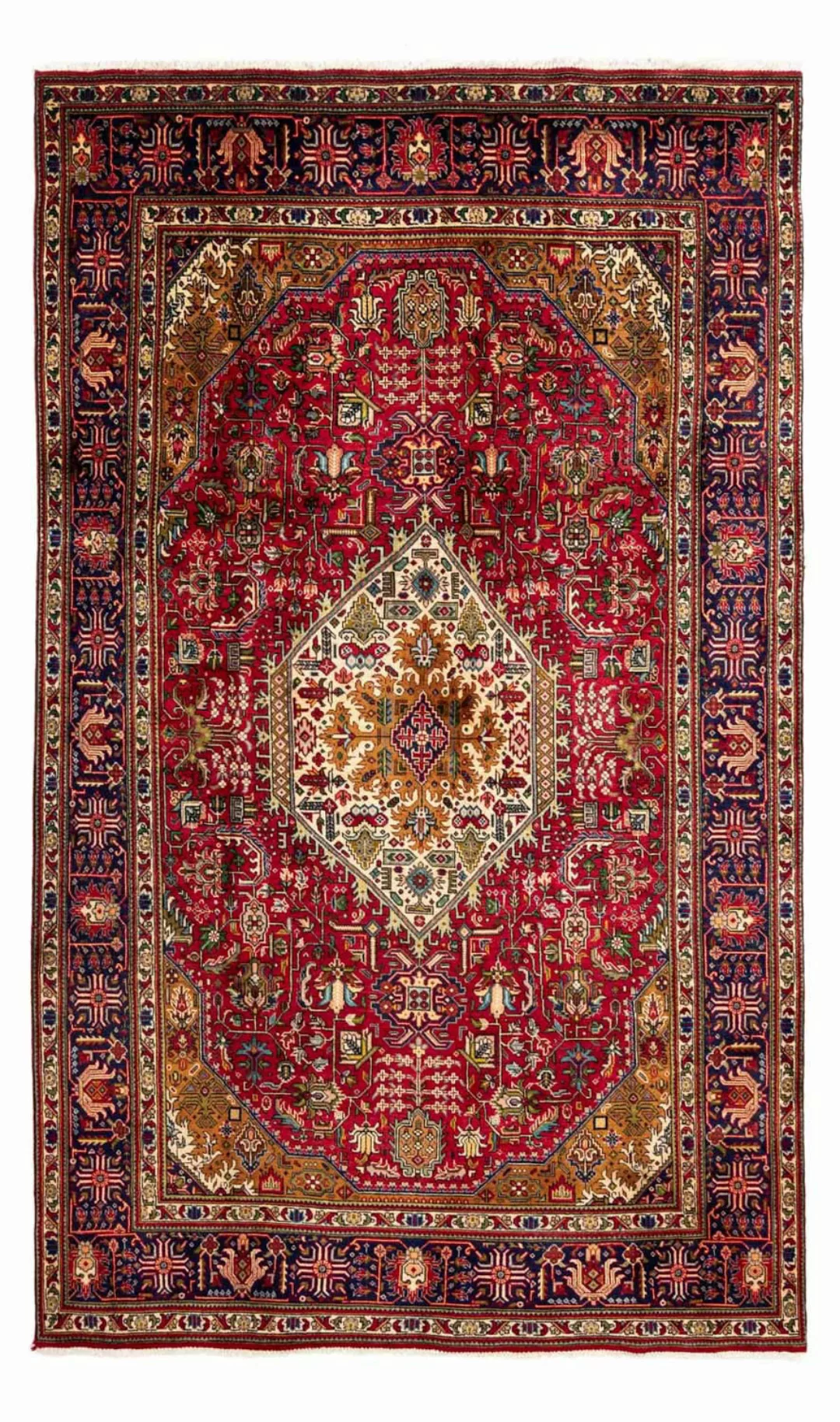 morgenland Wollteppich »Täbriz - 40 Raj Medaillon Rosso scuro 285 x 202 cm« günstig online kaufen