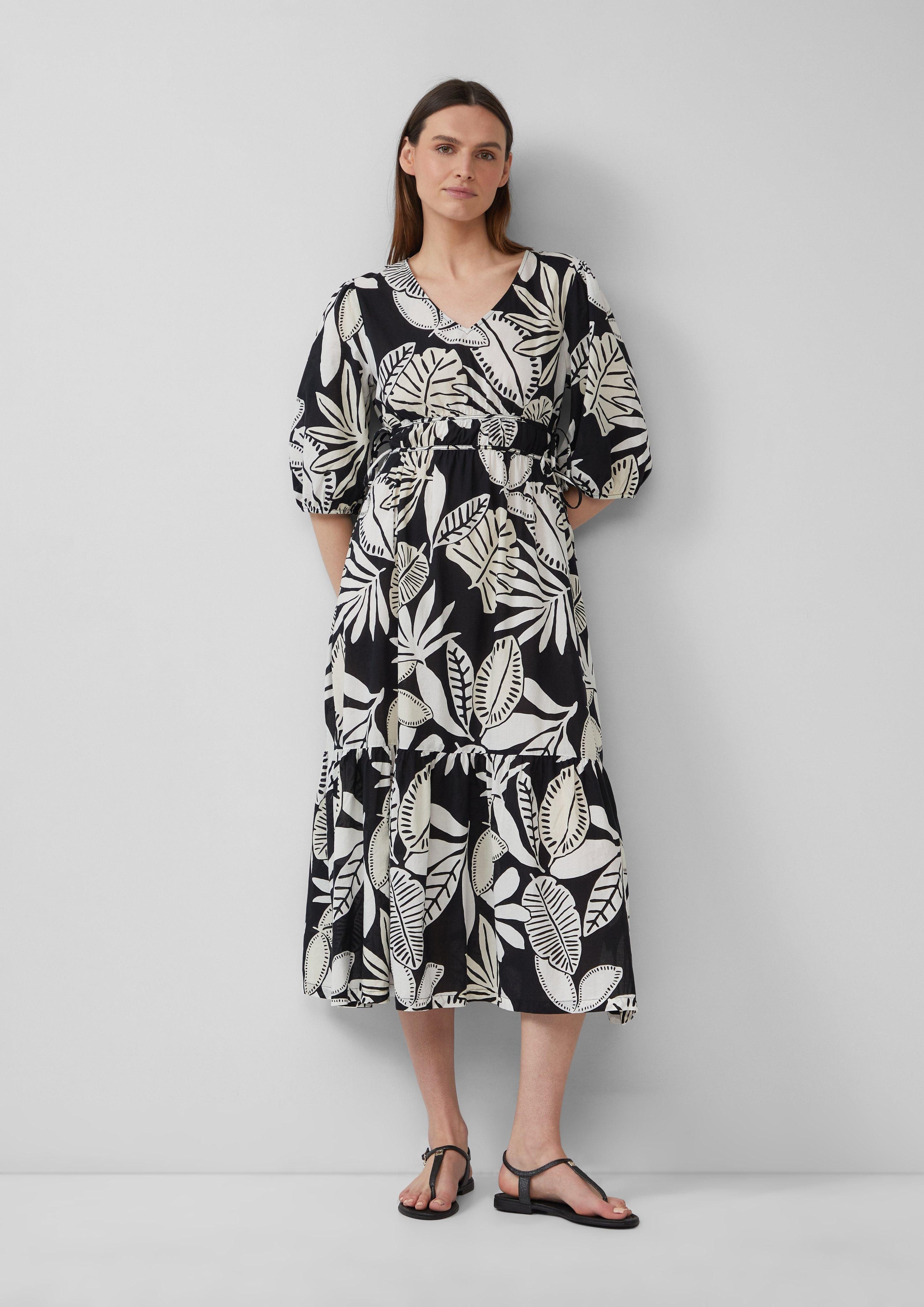 s.Oliver Maxikleid Midikleid aus Baumwolle mit günstig online kaufen