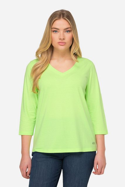 Laurasøn T-Shirt Basic-Shirt V-Ausschnitt 3/4-Arm günstig online kaufen