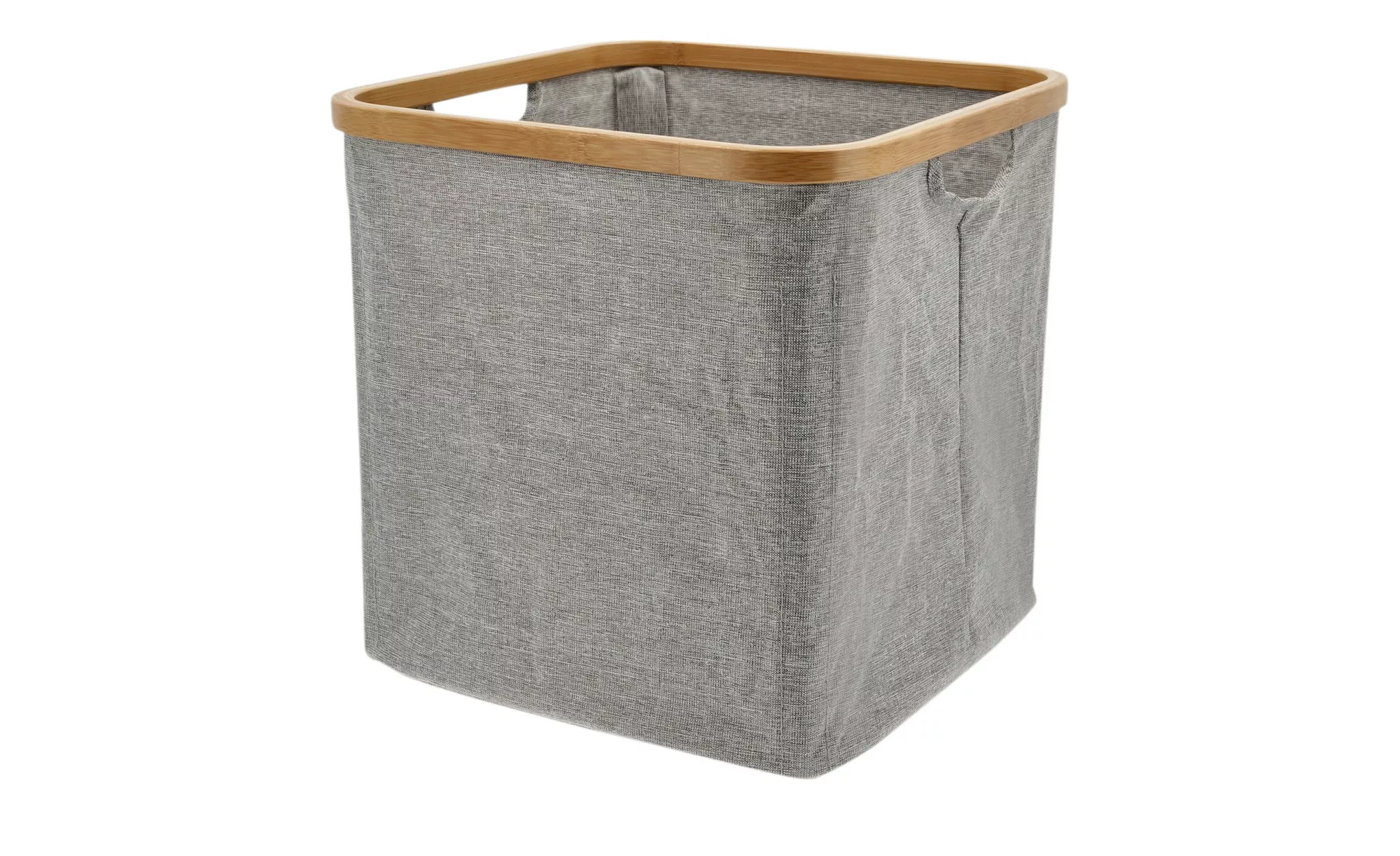 Aufbewahrungsbox ¦ grau ¦ Bambus, Polyester, Metall ¦ Maße (cm): B: 33 H: 3 günstig online kaufen