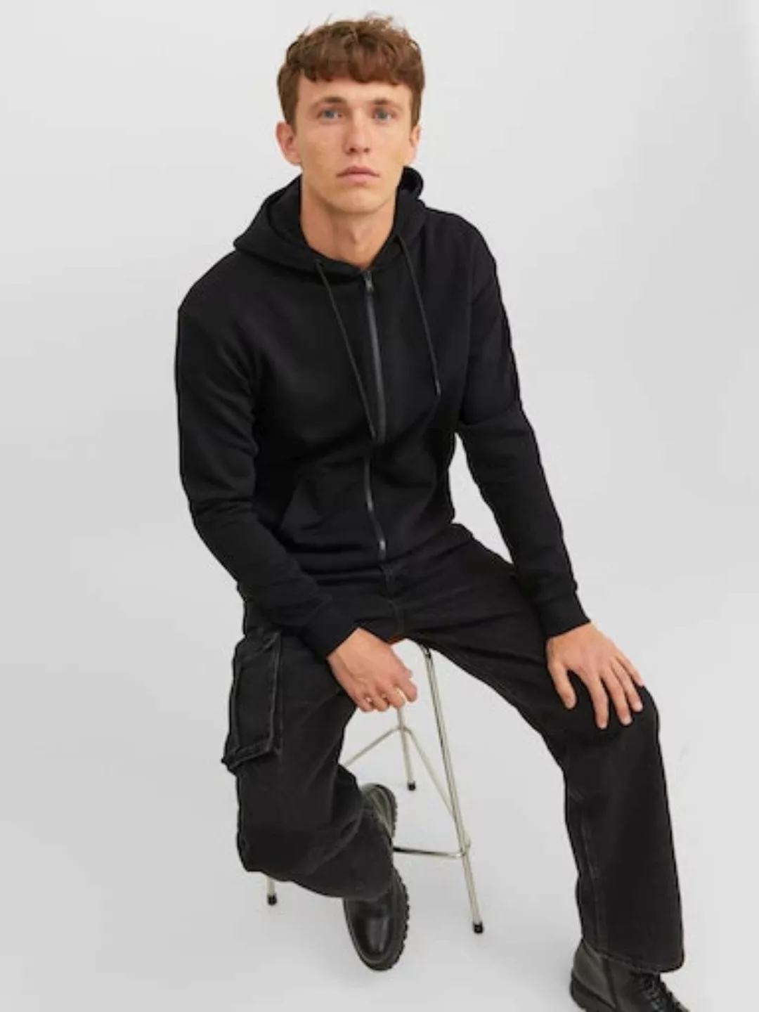 Jack & Jones Kapuzensweatjacke "JJEBRADLEY SWEAT ZIP HOOD NOOS", mit Kapuze günstig online kaufen