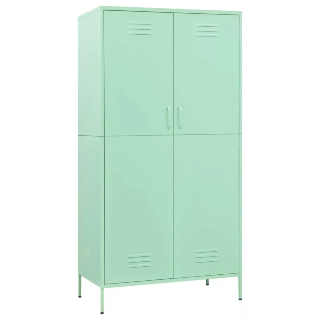 Kleiderschrank Minzgrün 90x50x180 Cm Stahl günstig online kaufen