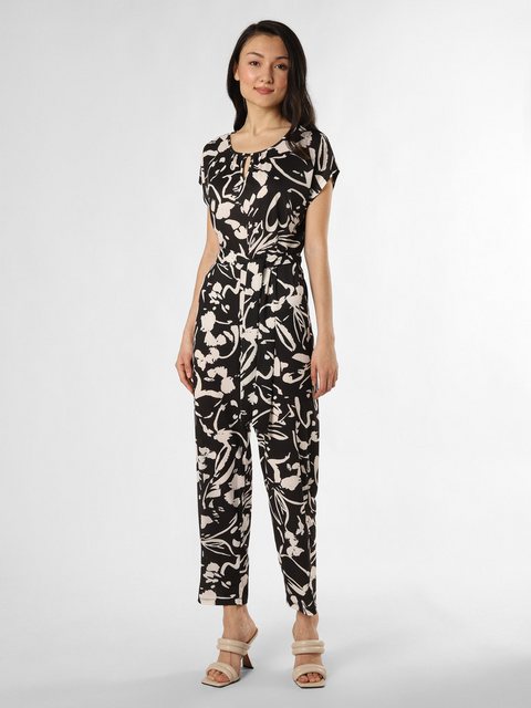 Jersey Jumpsuit, schwarz/ecru, Frühjahrs-Kollektion günstig online kaufen