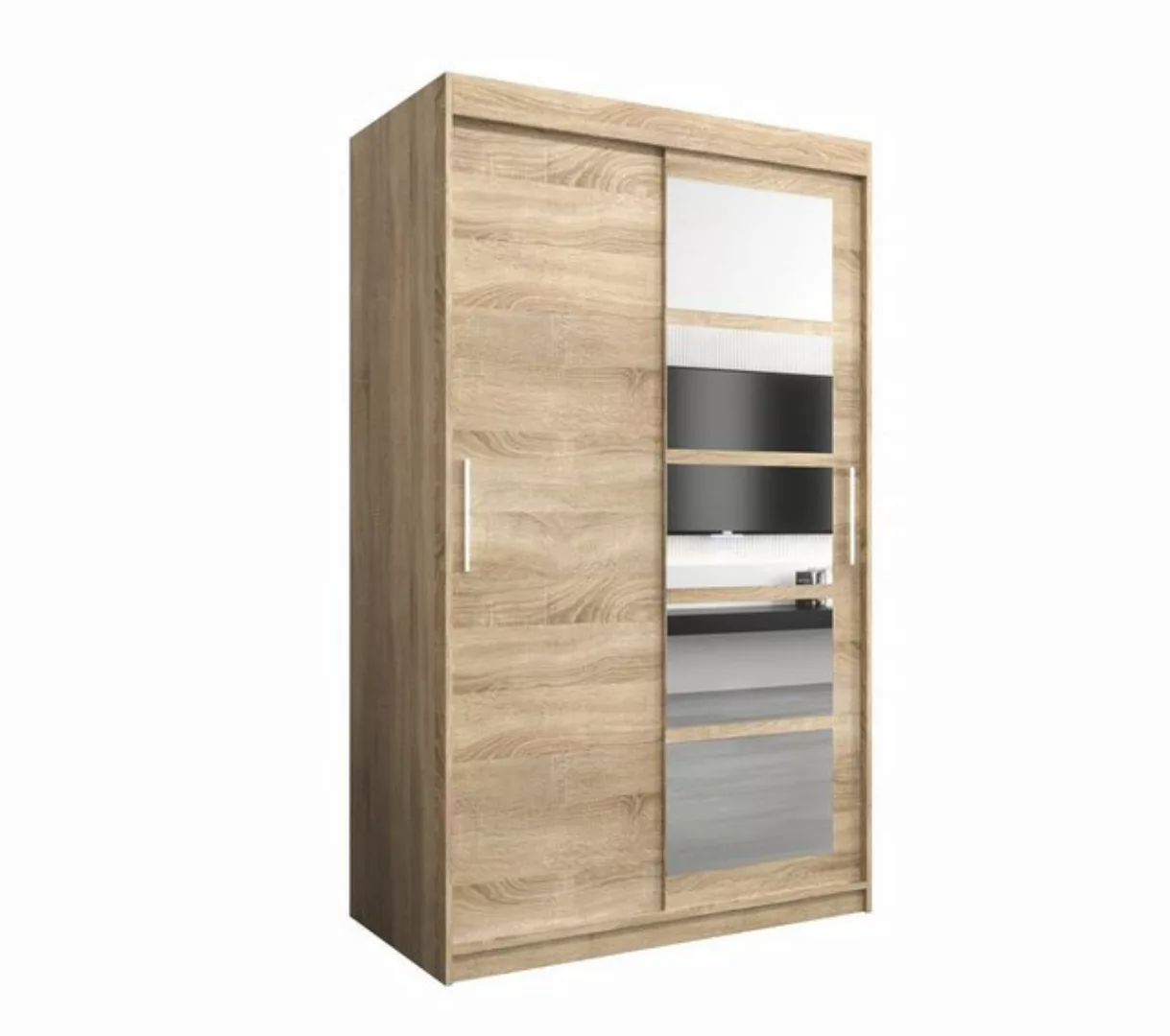 Beautysofa Kleiderschrank Moderner geräumiger Schiebeschrank mit Spiegel Ro günstig online kaufen