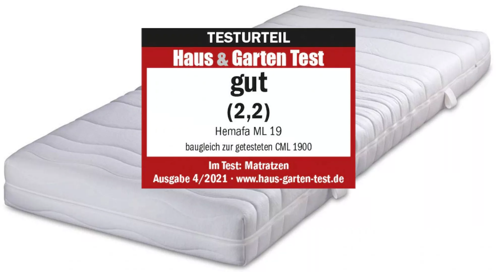 Murmelland Komfortschaummatratze »ML 19«, 19 cm hoch, Raumgewicht: 25 kg/m³ günstig online kaufen