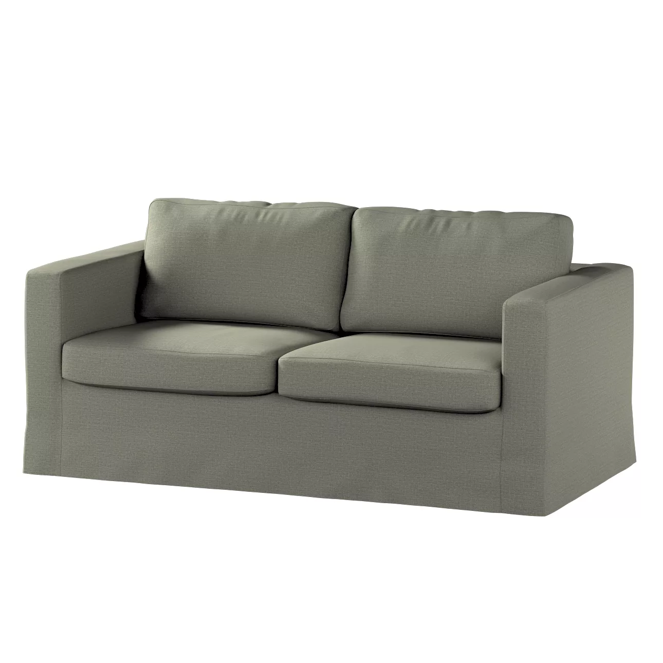 Bezug für Karlstad 2-Sitzer Sofa nicht ausklappbar, lang, grau-beige, Sofah günstig online kaufen