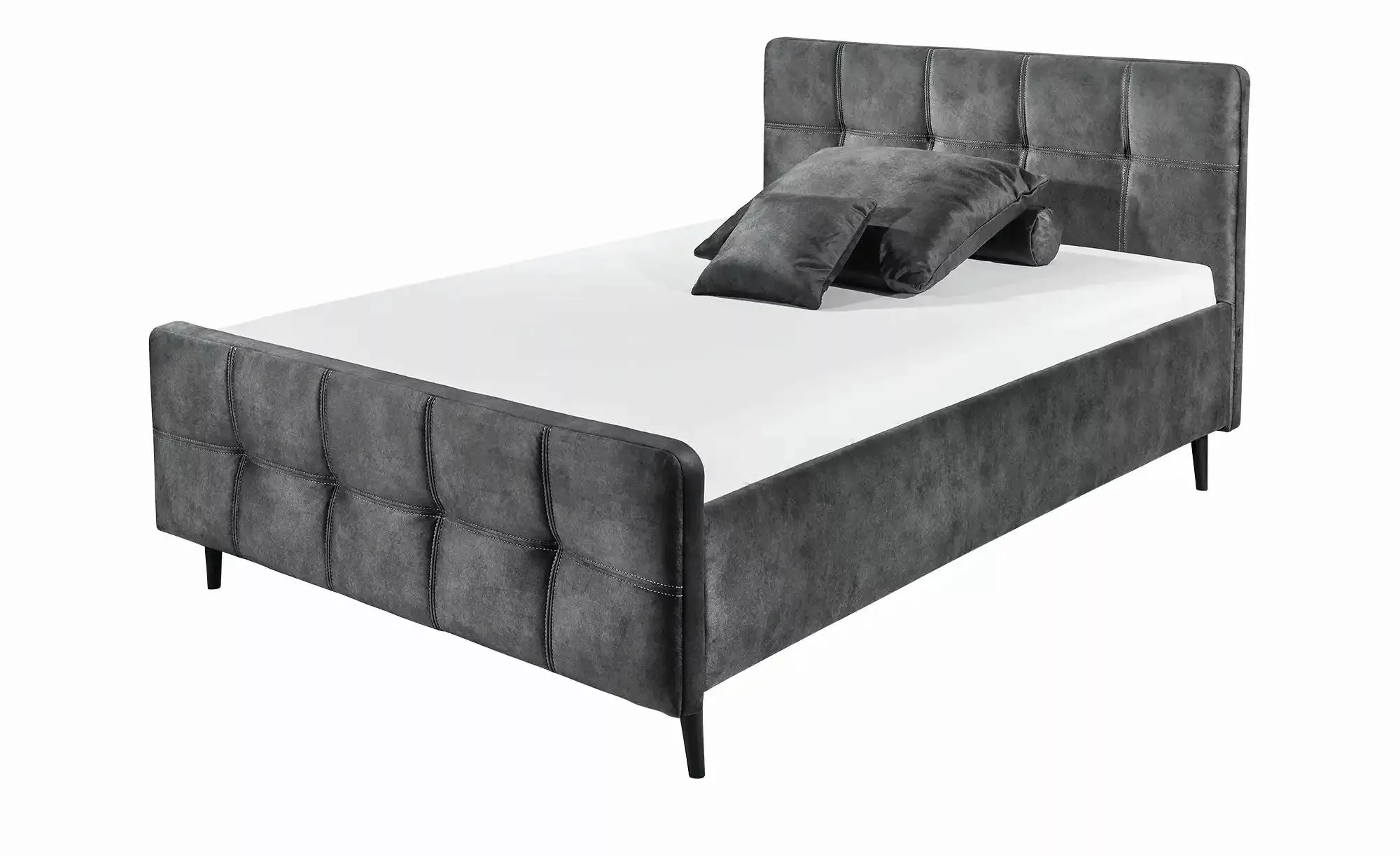 meinBett Polsterbettgestell  Mariano C ¦ grau ¦ Maße (cm): B: 149 H: 108 Be günstig online kaufen