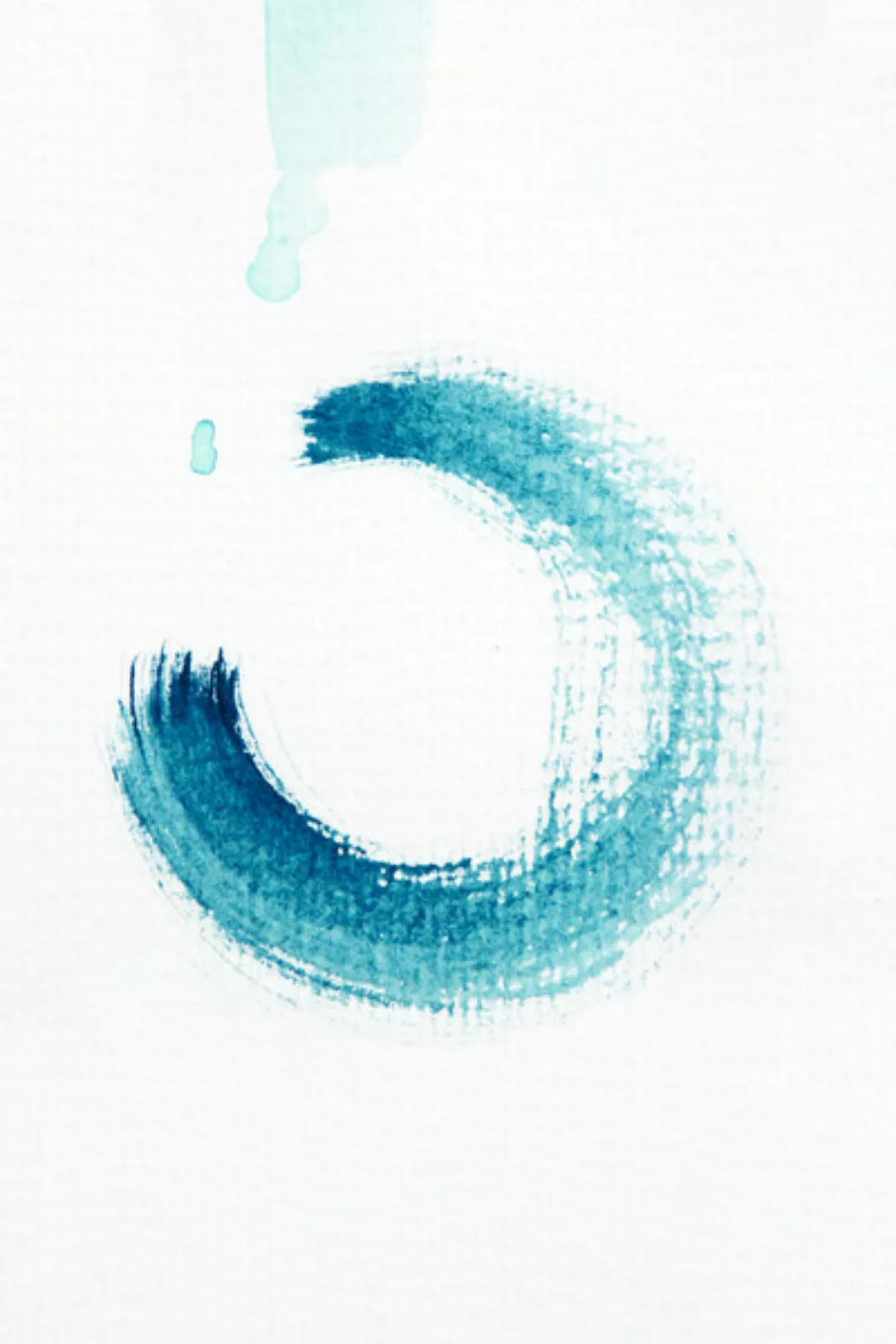 Poster / Leinwandbild - Aquarelle Meets Pencil - Circle günstig online kaufen