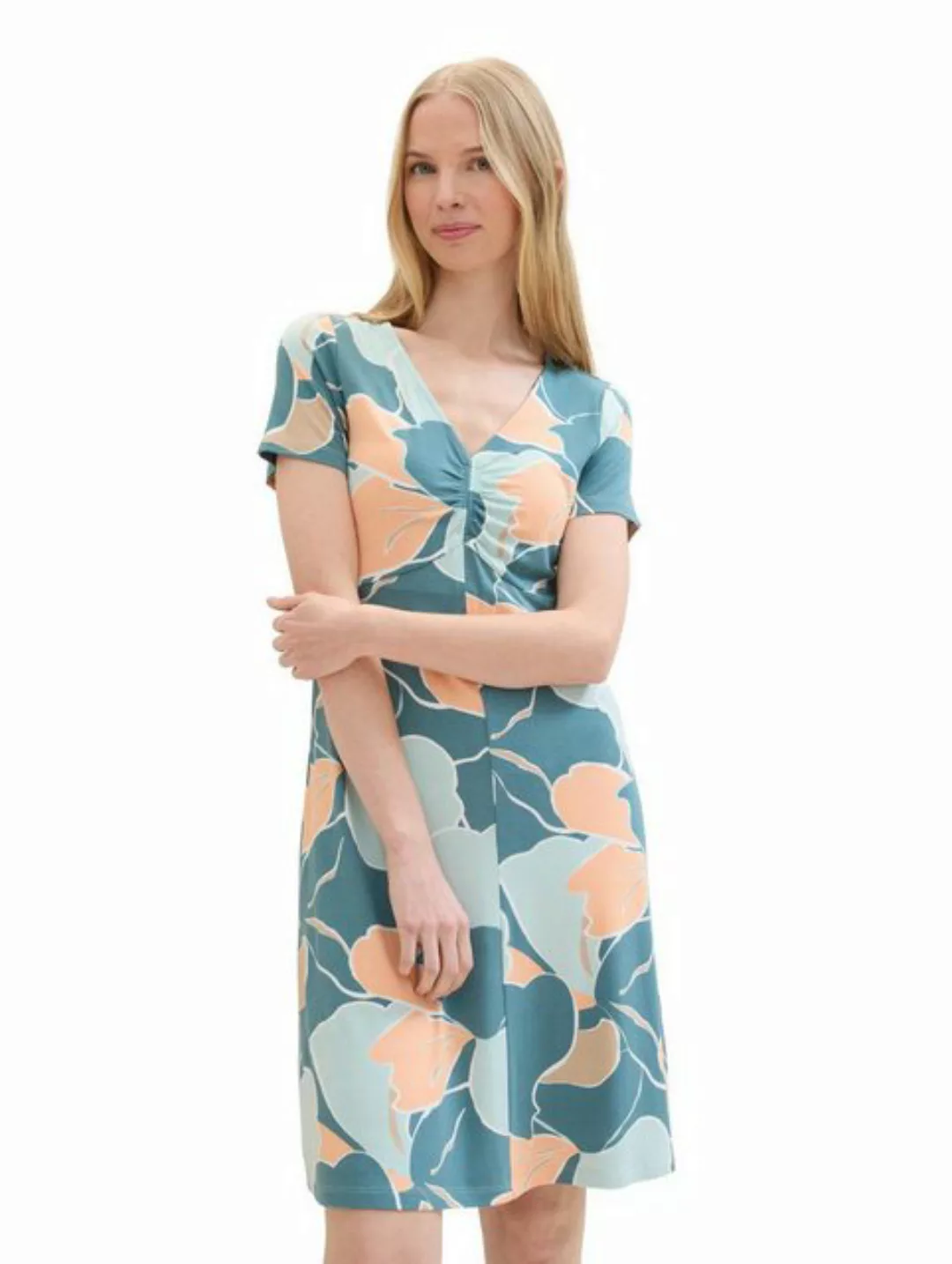 TOM TAILOR Sommerkleid easy jersey dress, abstract flower print günstig online kaufen