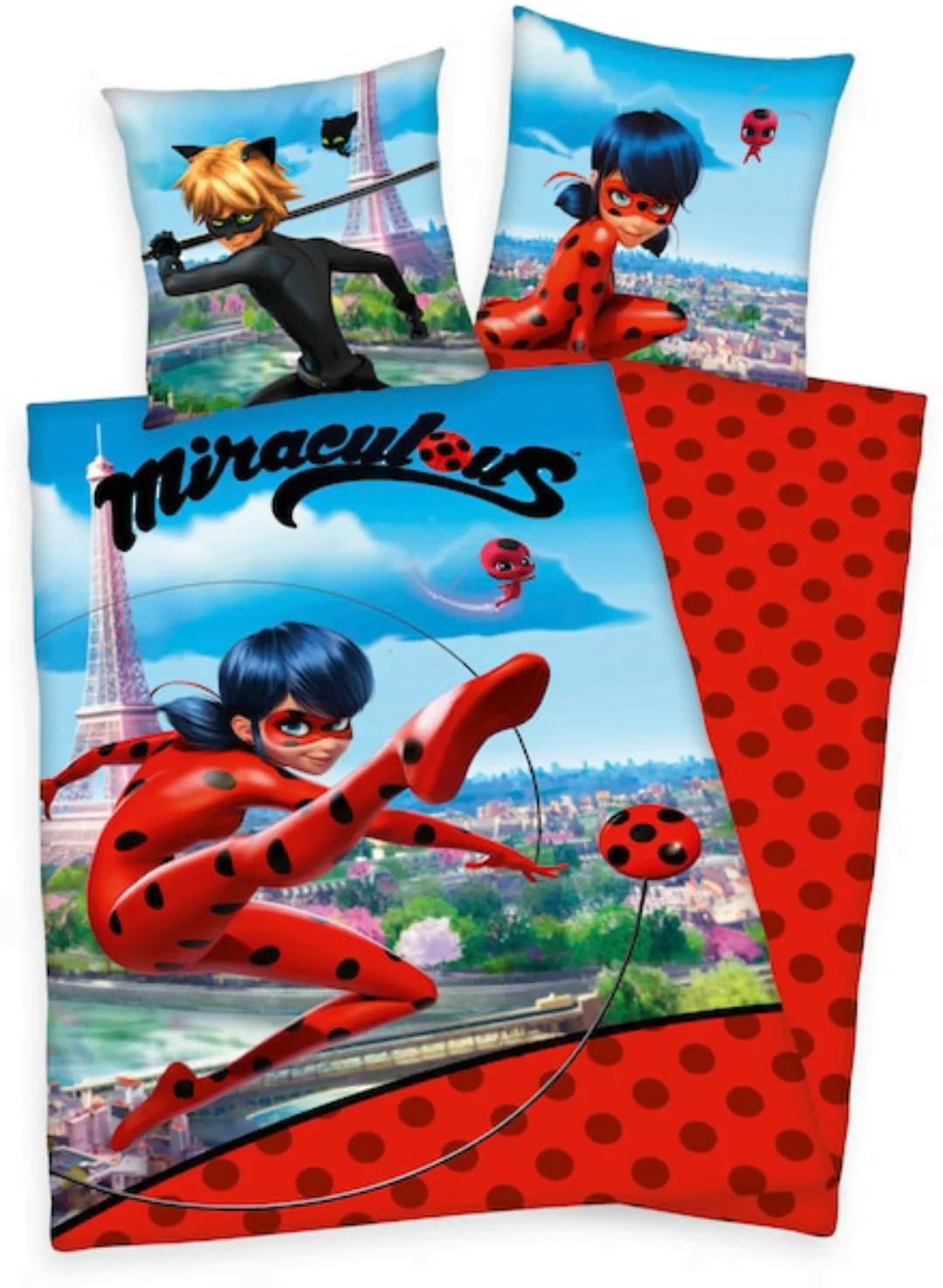 Kinderbettwäsche »Miraculous«, mit tollem Ladybug- und Cat Noir-Motiv günstig online kaufen