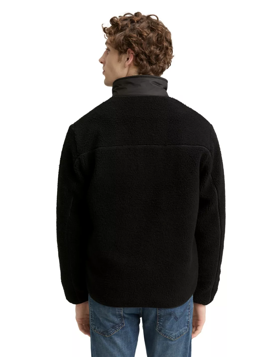 TOM TAILOR Denim Fleecejacke, mit Logo Stickerei günstig online kaufen