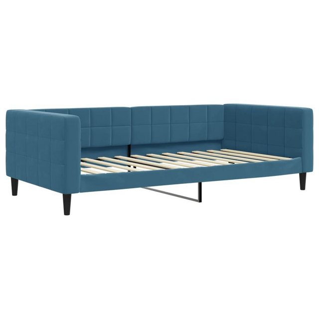 vidaXL Gästebett Tagesbett Blau 100x200 cm Samt Gästebett Gästecouch Gästes günstig online kaufen