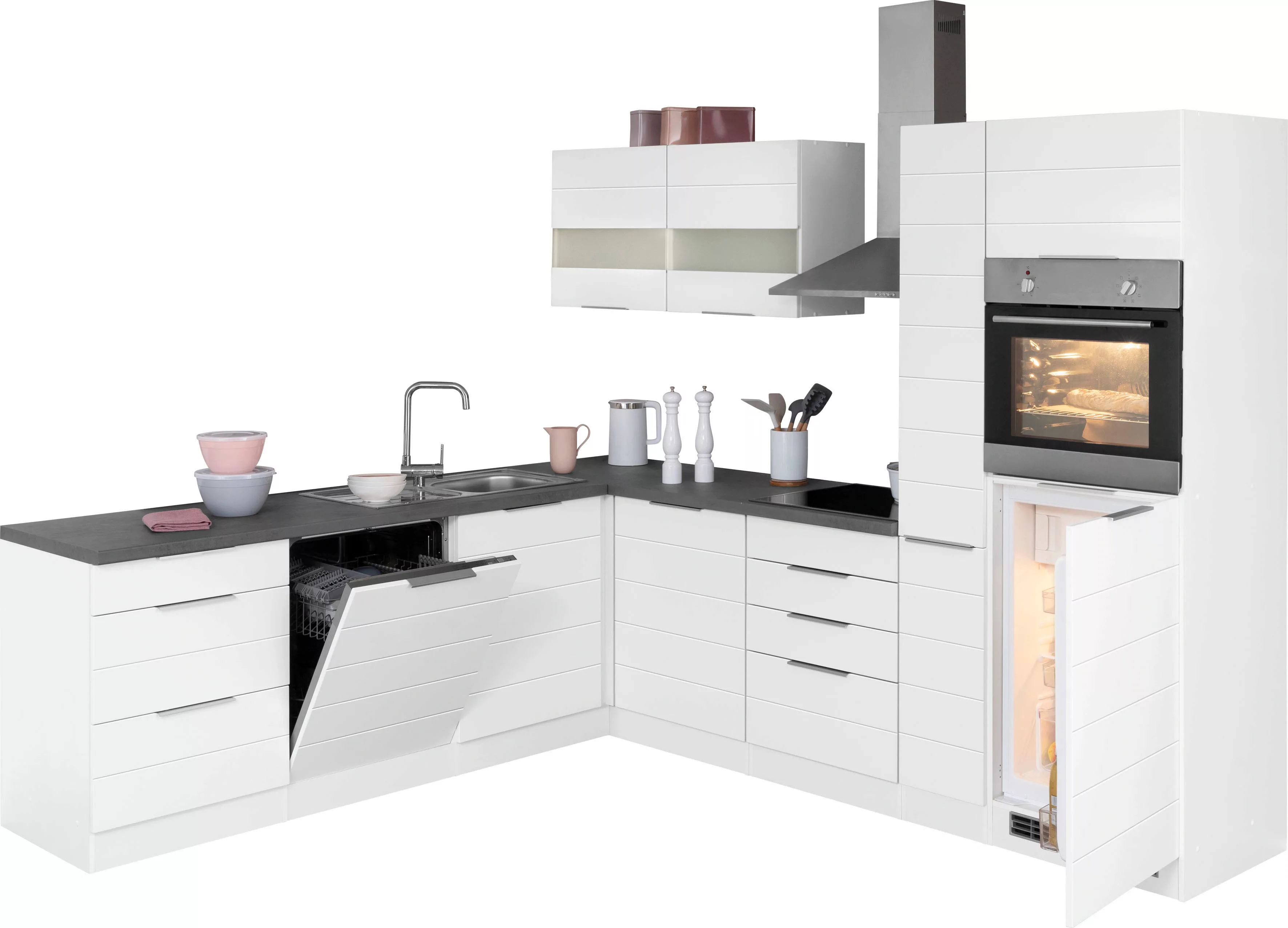 Kochstation Küche "KS-Luhe", Stellbreite 240x270 cm, wahlweise mit oder ohn günstig online kaufen