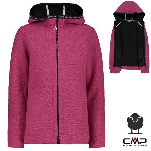 CMP Trekkingjacke CMP - Wooltech dicke Merino Fleecejacke Damen, rose günstig online kaufen