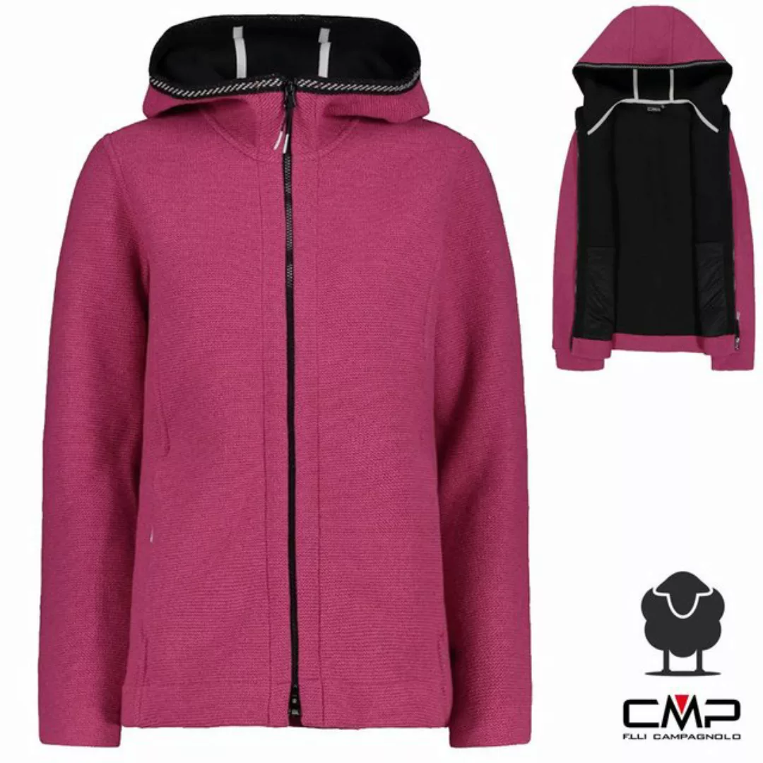 CMP Trekkingjacke CMP - Wooltech dicke Woll Fleecejacke Damen, rose günstig online kaufen