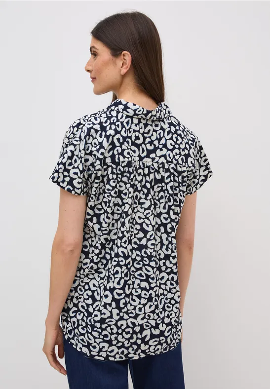 Gemusterte Baumwollbluse günstig online kaufen