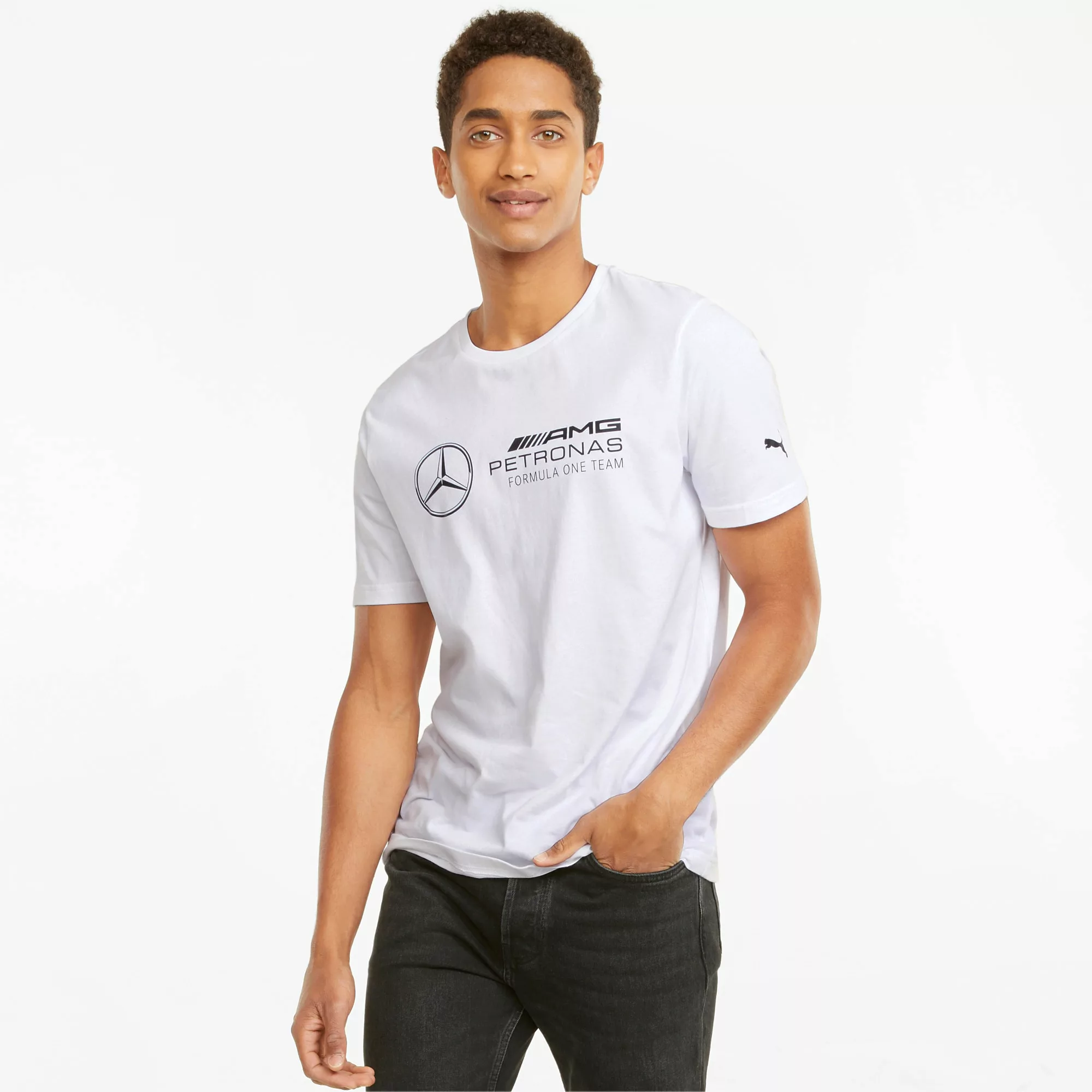 PUMA Herren T-Shirt mit Mercedes F1 Branding | Mit Aucun | Weiß | Größe: XS günstig online kaufen