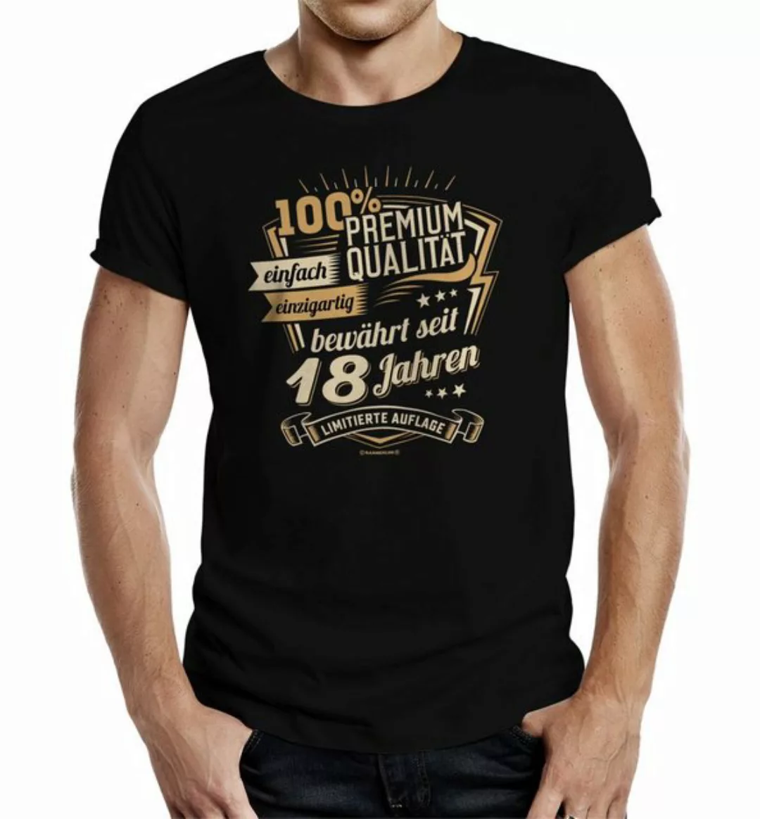RAHMENLOS® T-Shirt als Geschenk zum 18. Geburtstag - bewährt seit 18 Jahren günstig online kaufen