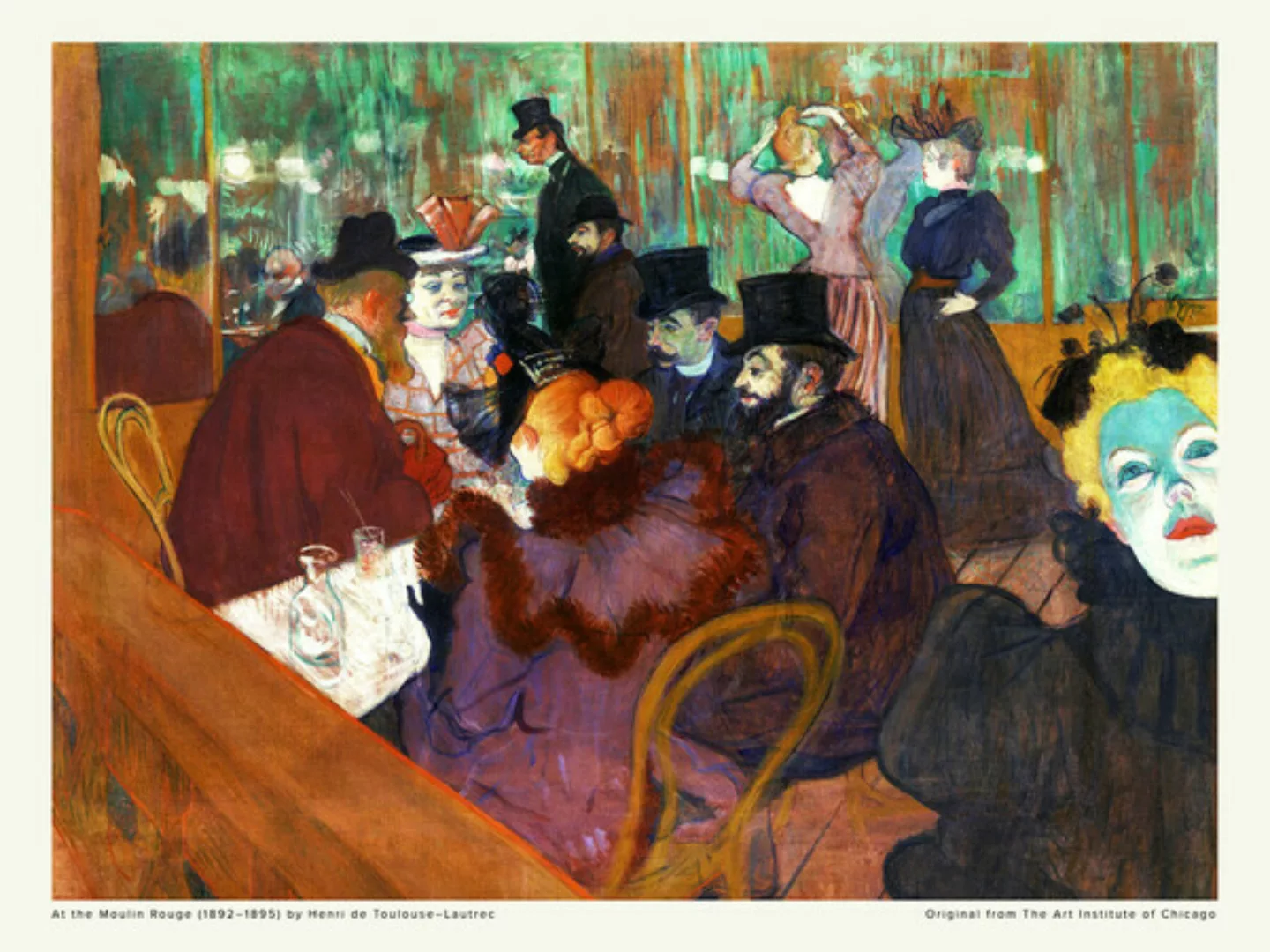 Poster / Leinwandbild - Henri De Toulouse–Lautrec: Im Moulin Rouge günstig online kaufen