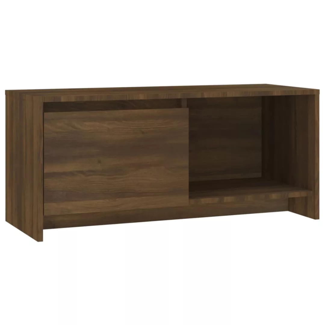 Tv-schrank Braun Eichen-optik 90x35x40 Cm Spanplatte günstig online kaufen