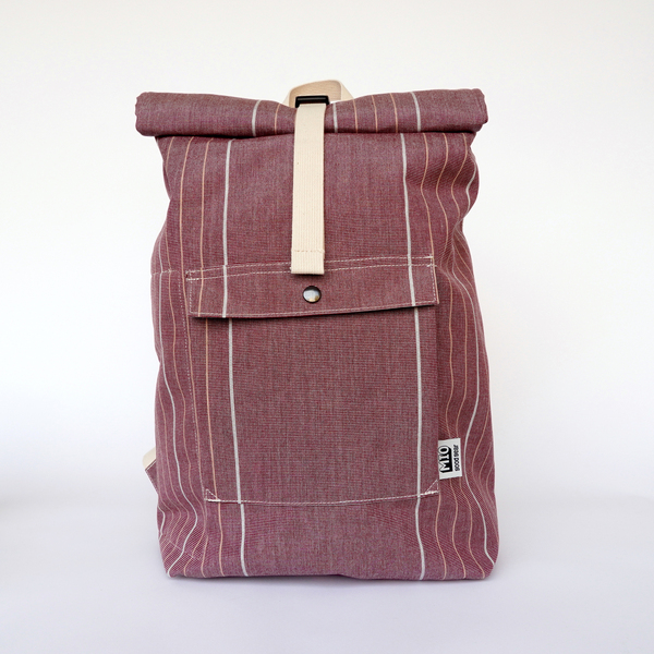 Upcycling Rucksack Roll-top Aus Markisenstoff günstig online kaufen