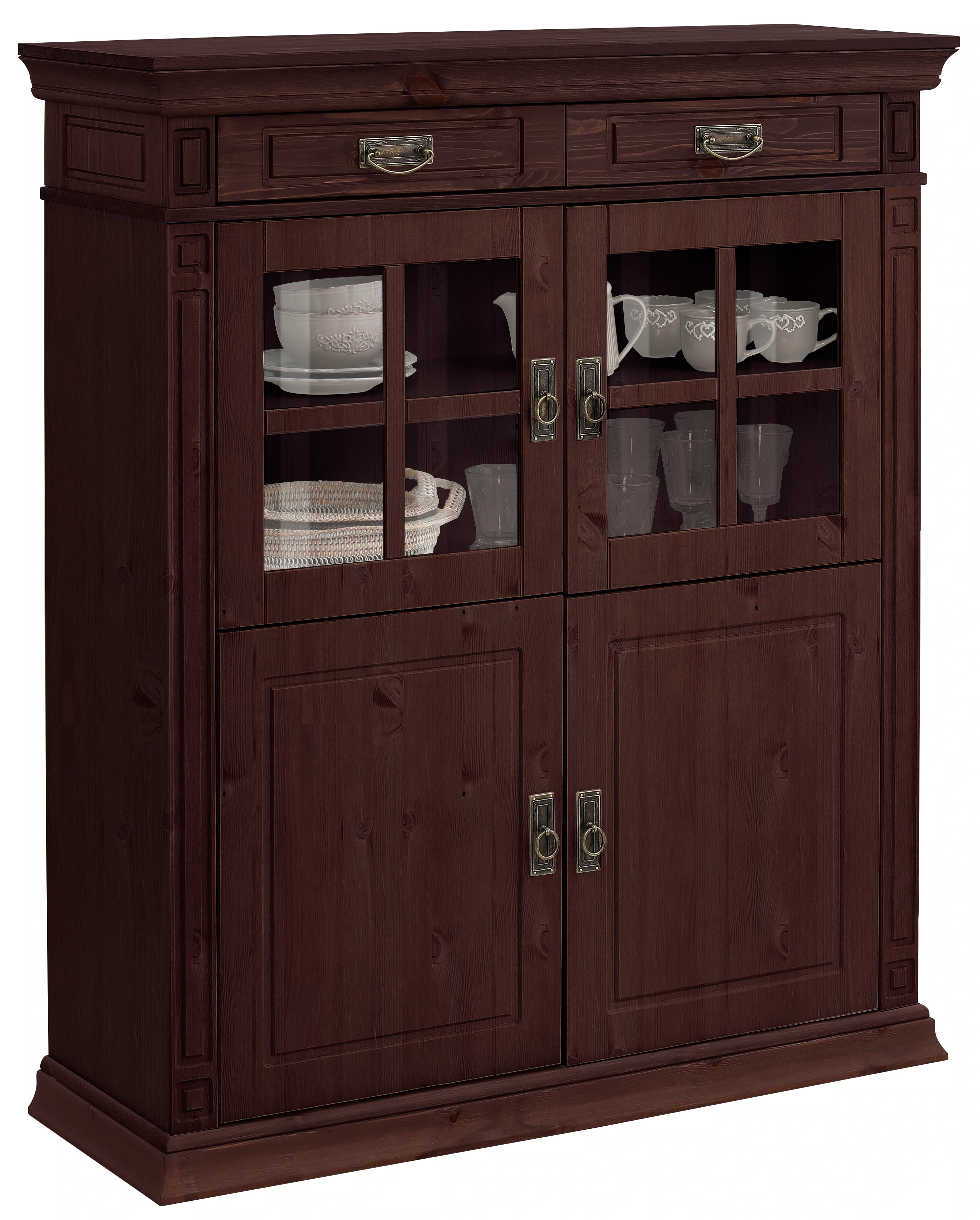 Home affaire Highboard "Vinales", Vitrine, Breite 112 cm günstig online kaufen