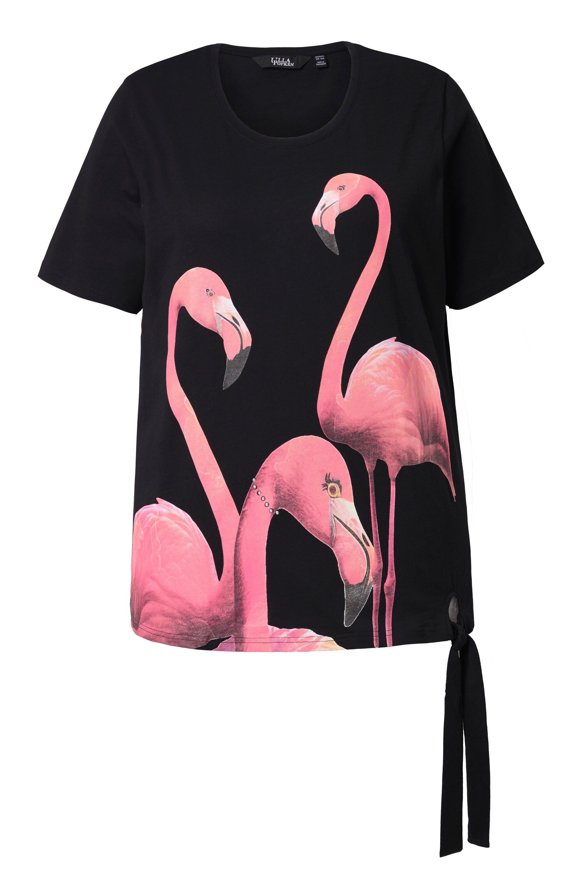 Ulla Popken T-Shirt T-Shirt Flamingo Ziersteine günstig online kaufen