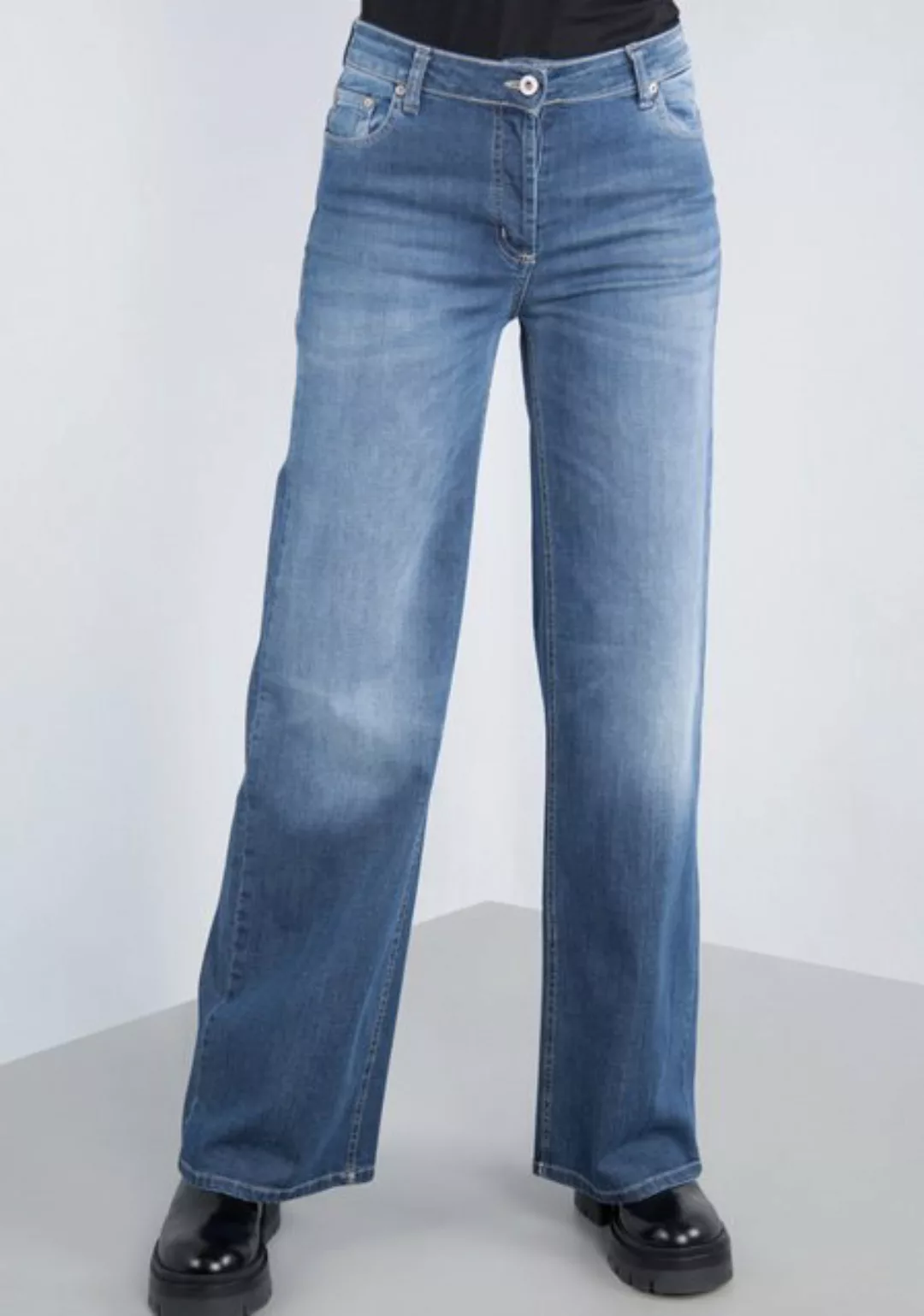 Please Jeans 5-Pocket-Jeans mit weitem Bein günstig online kaufen