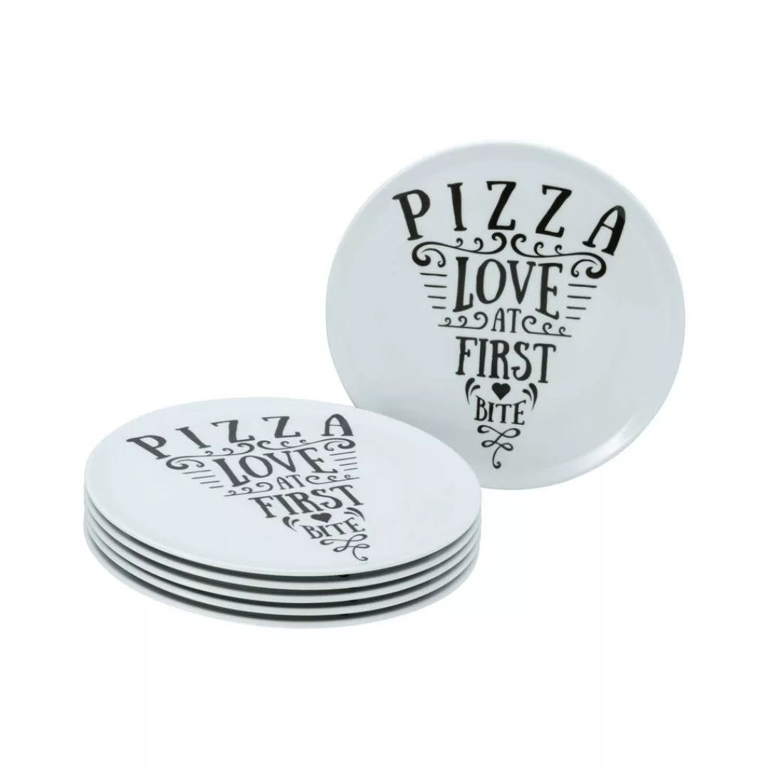 CreaTable Pizzateller-Set Europa weiß Porzellan D: ca. 33 cm günstig online kaufen