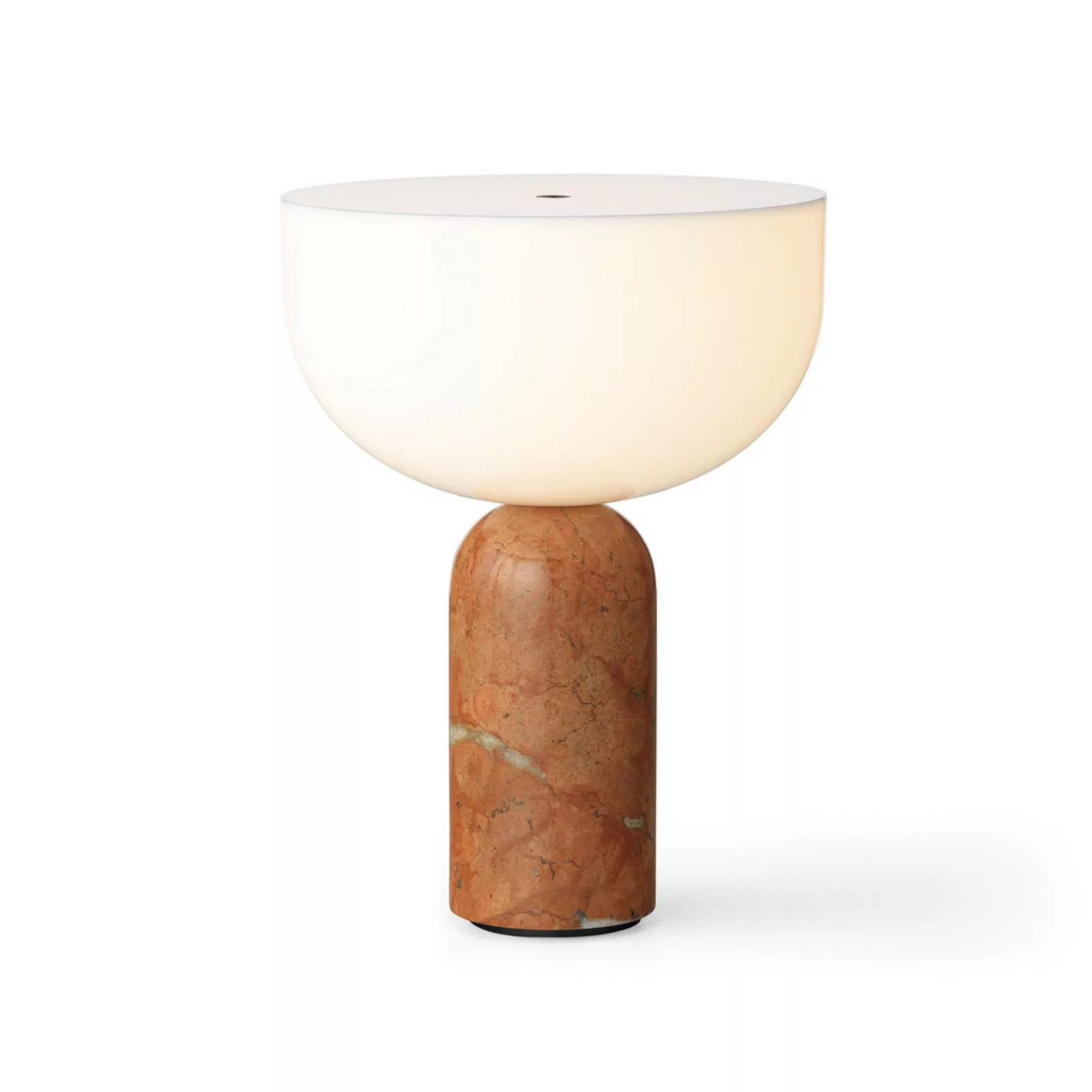 Schnurlosleuchte Kizu LED stein orange / Sockel Marmor - H 24 cm - NEW WORK günstig online kaufen