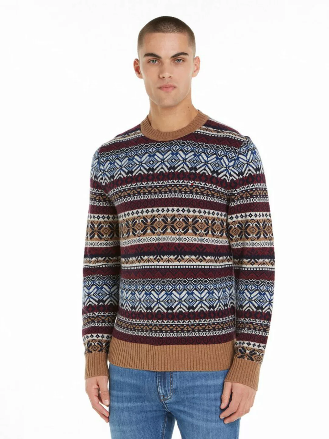 Tommy Hilfiger Rundhalspullover GIFTING WOOL BLEND FAIRISLE C NK mit mehrfa günstig online kaufen