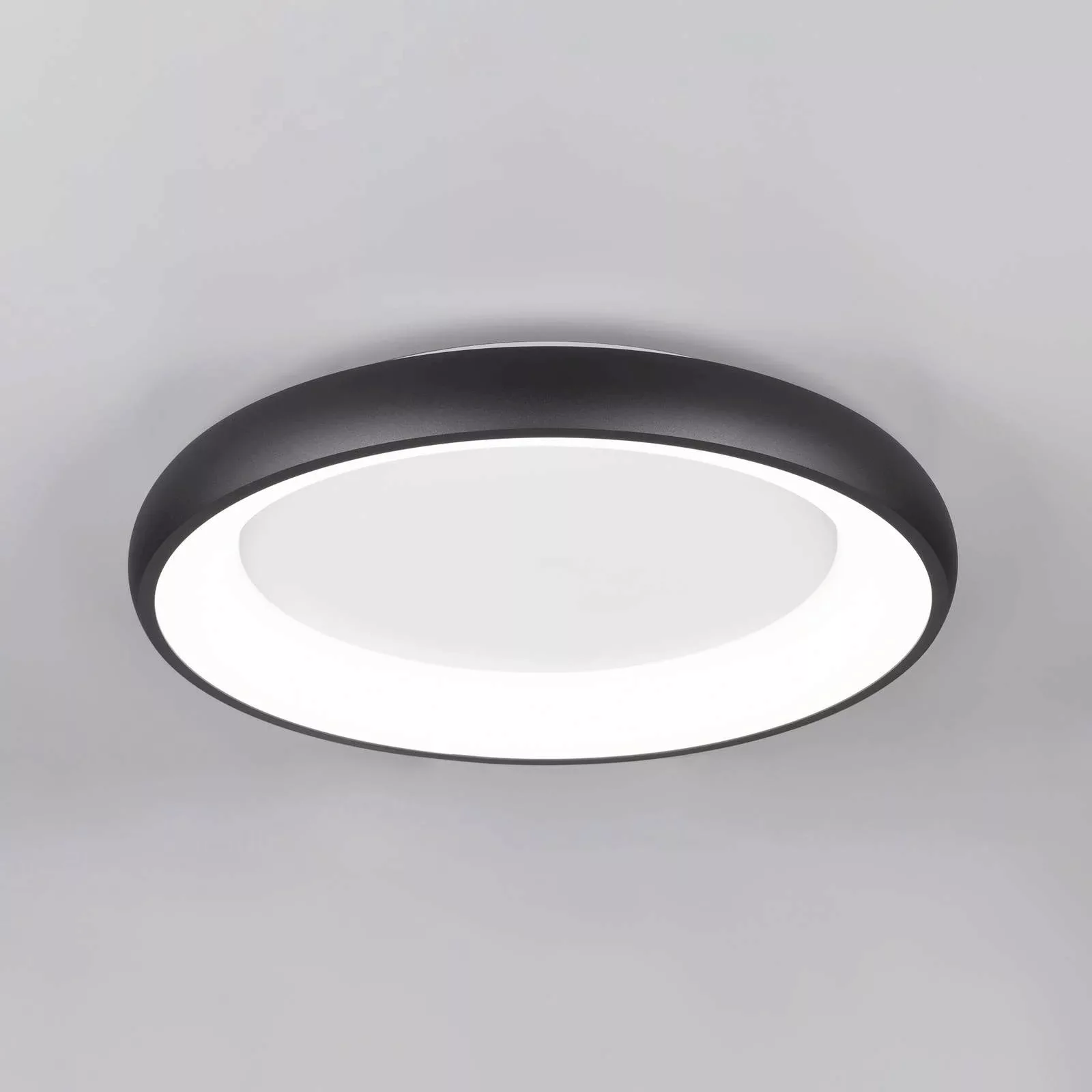 LED-Deckenlampe Cardona, Ø 62 cm, schwarz matt, Metall, CCT günstig online kaufen