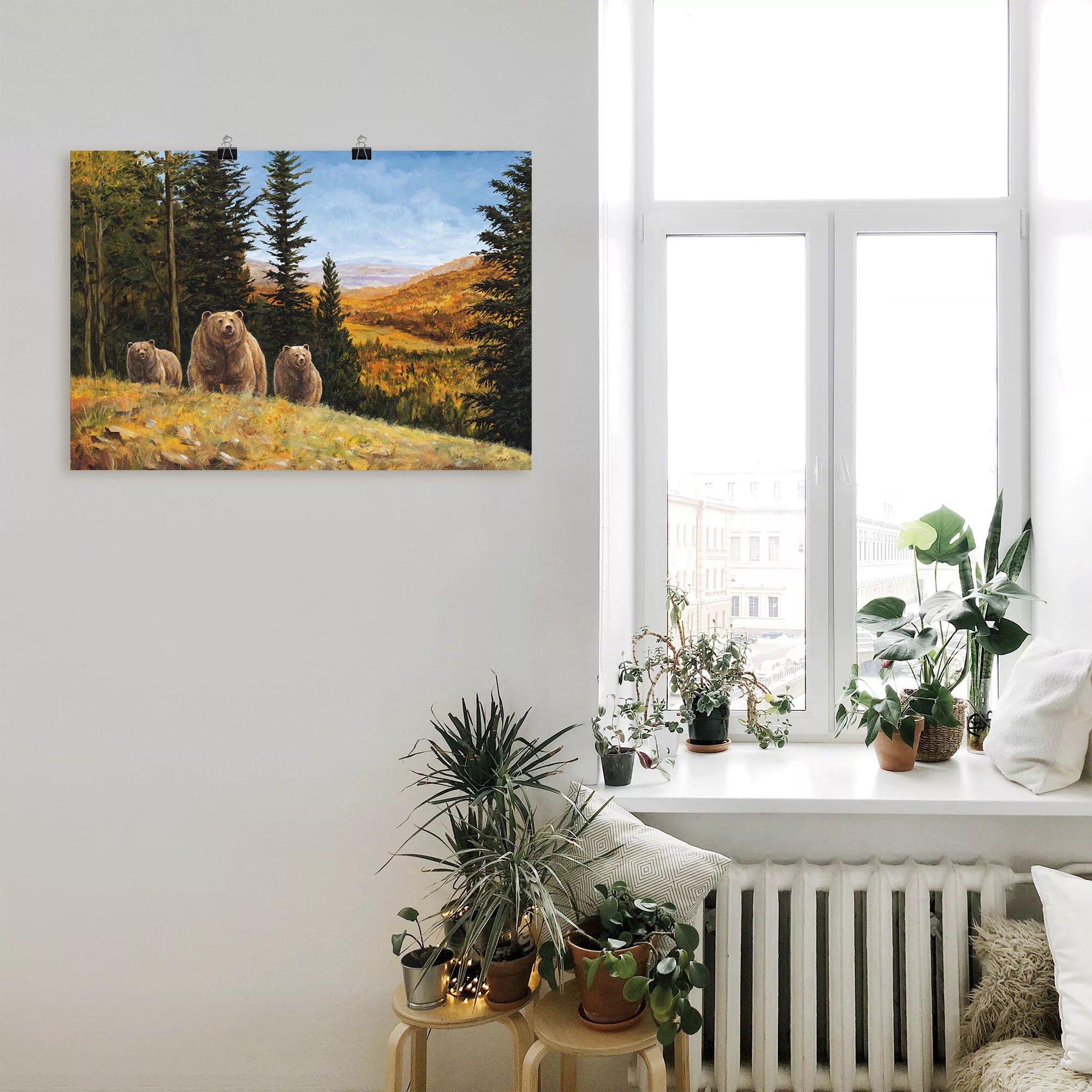 Artland Wandbild "Grizzly Bären", Wildtiere, (1 St.), als Leinwandbild, Pos günstig online kaufen