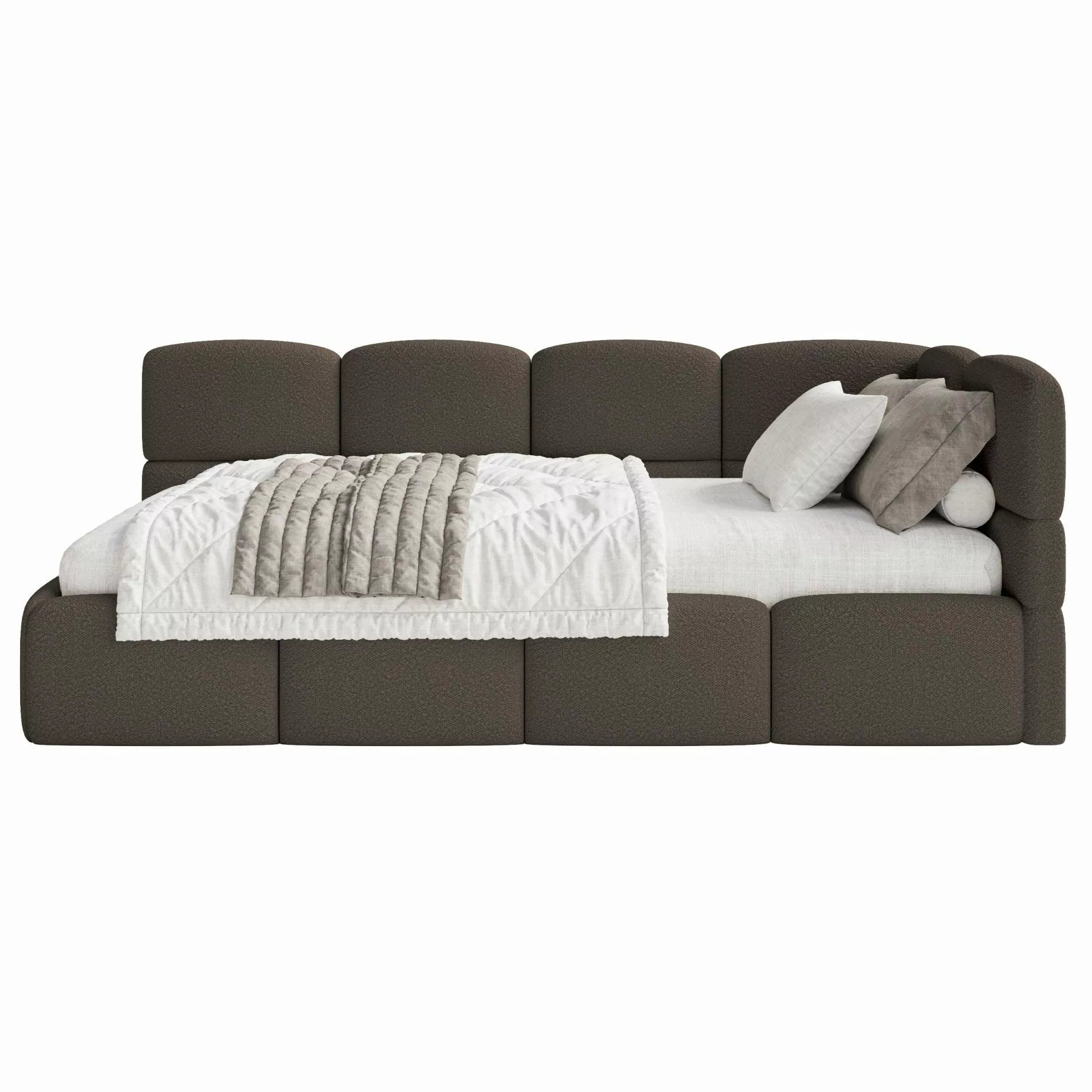Selsey Jugendbett CLOUDY, mit Bettkasten, Bouclé, günstig online kaufen