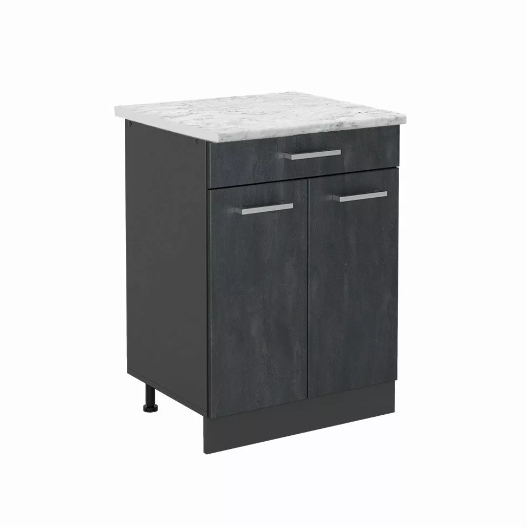 Vicco Unterschrank R-Line, Schwarz Beton/Anthrazit, 80 günstig online kaufen