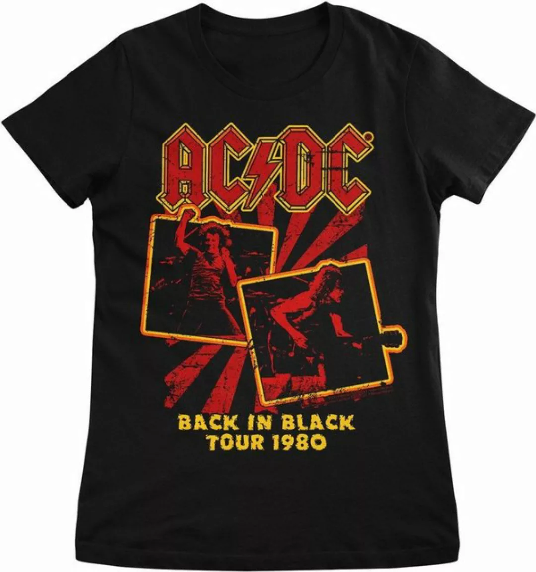 AC/DC T-Shirt Back In Black Tour 1980 Girly Tee günstig online kaufen