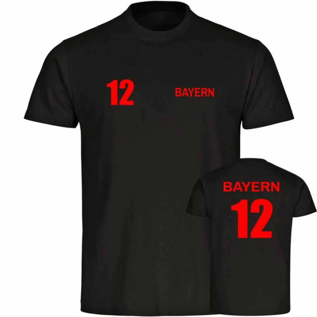 multifanshop T-Shirt Herren Bayern - Trikot Nummer 12 - Männer günstig online kaufen