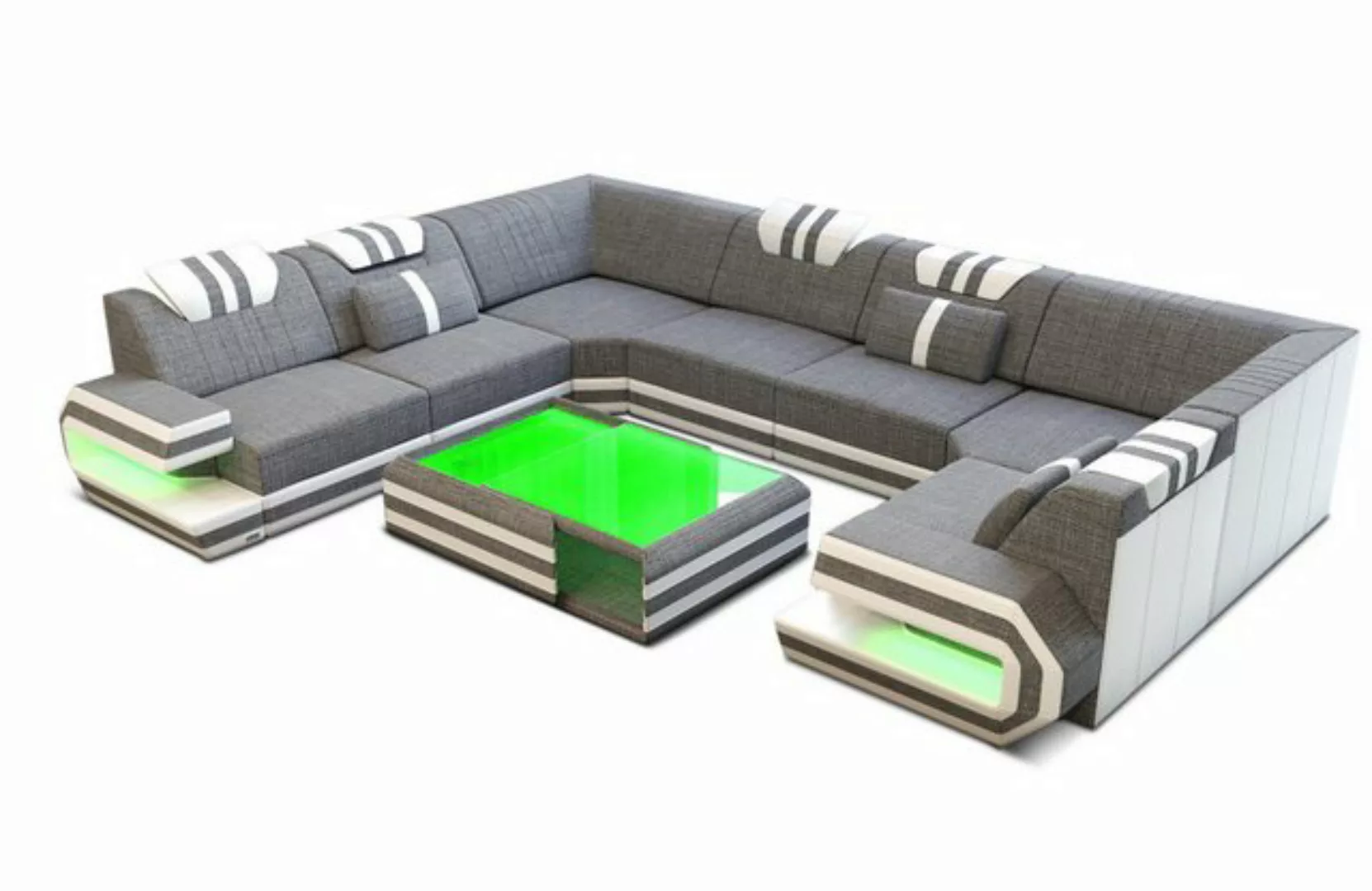 Sofa Dreams Wohnlandschaft Design Polster Stoff Sofa Ragusa U Form H Strukt günstig online kaufen