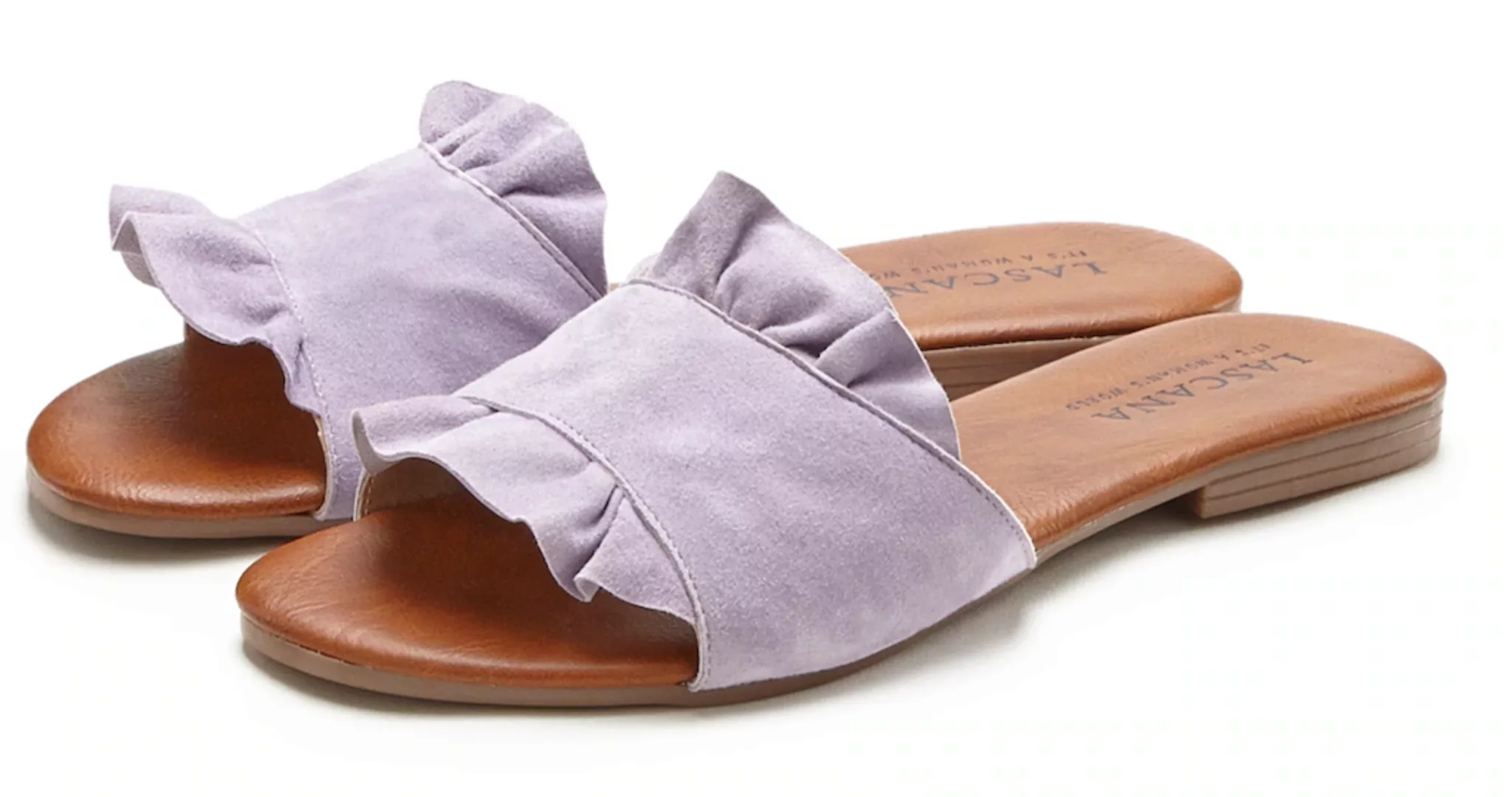 LASCANA Pantolette, Mule, Sandale, offener Schuh aus weichem Leder günstig online kaufen